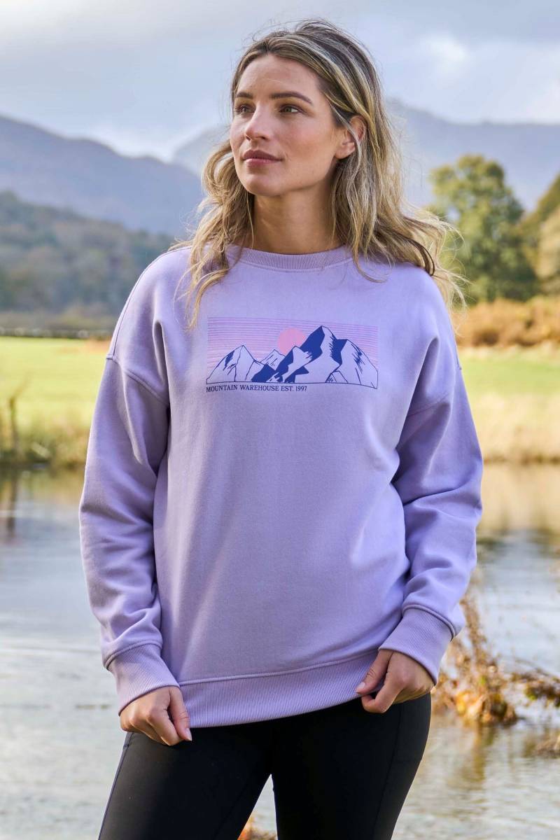 Bedrucktes Damen Sweatshirt - Lila von Mountain Warehouse