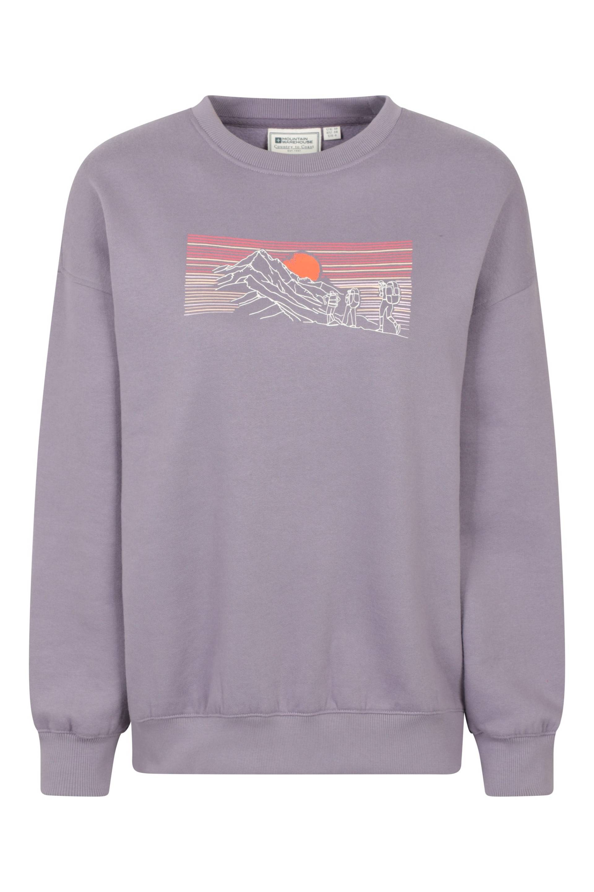 Bedrucktes Damen Sweatshirt - Violett von Mountain Warehouse