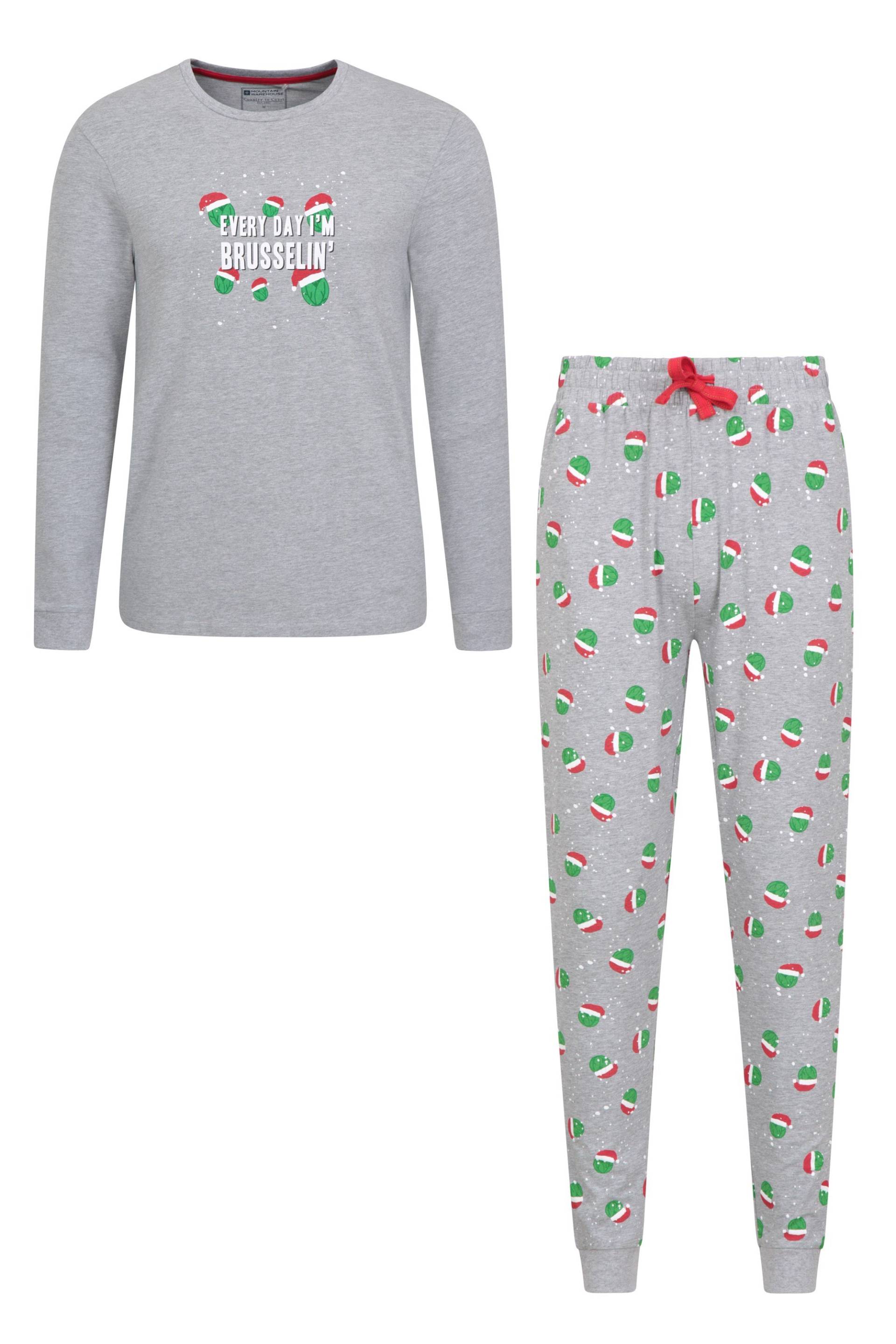 Bedrucktes Pyjama-Set für Herren - Grau von Mountain Warehouse