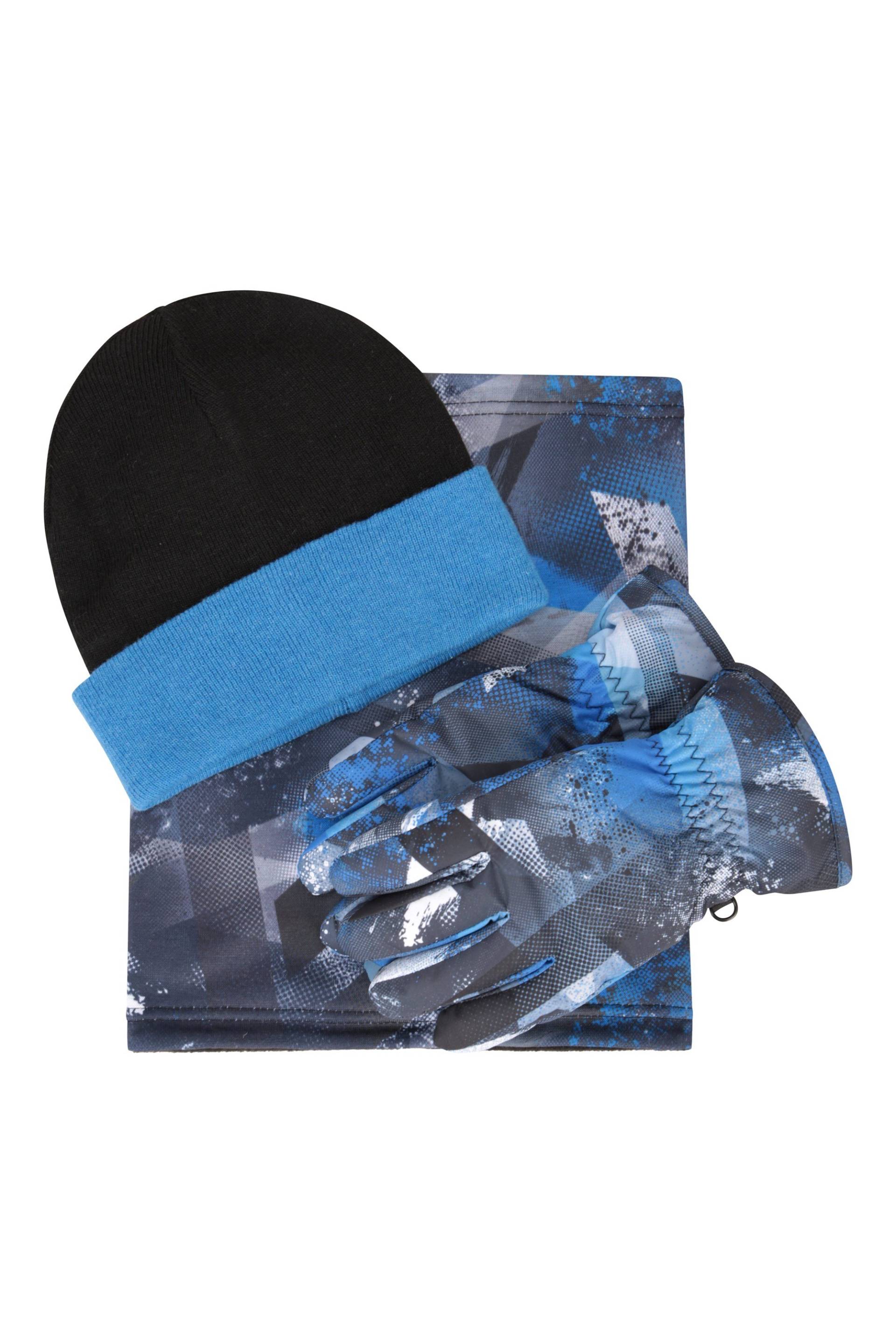 Bedrucktes Winter-Accessoires-Set für Kinder - Blau von Mountain Warehouse