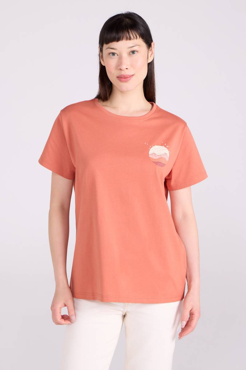 Bedrucktes Wms Mountain Bird T-Shirt in lockerer Passform - Orange von Mountain Warehouse