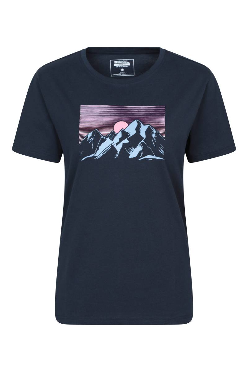 Bedrucktes Wms Tech Mountain T-Shirt in lockerer Passform - Marineblau von Mountain Warehouse