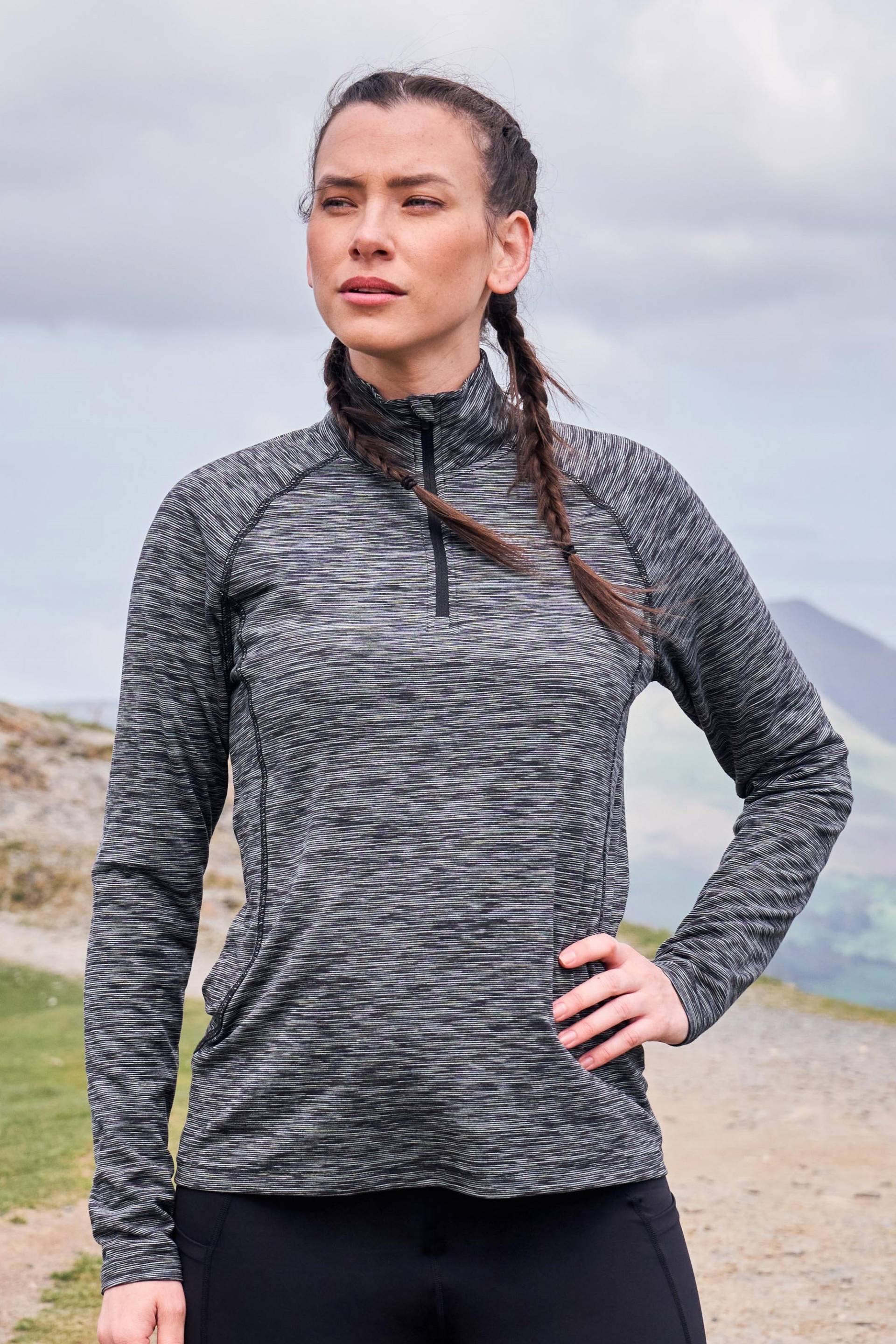 Bend & Stretch Damen-Midlayer - Schwarz von Mountain Warehouse