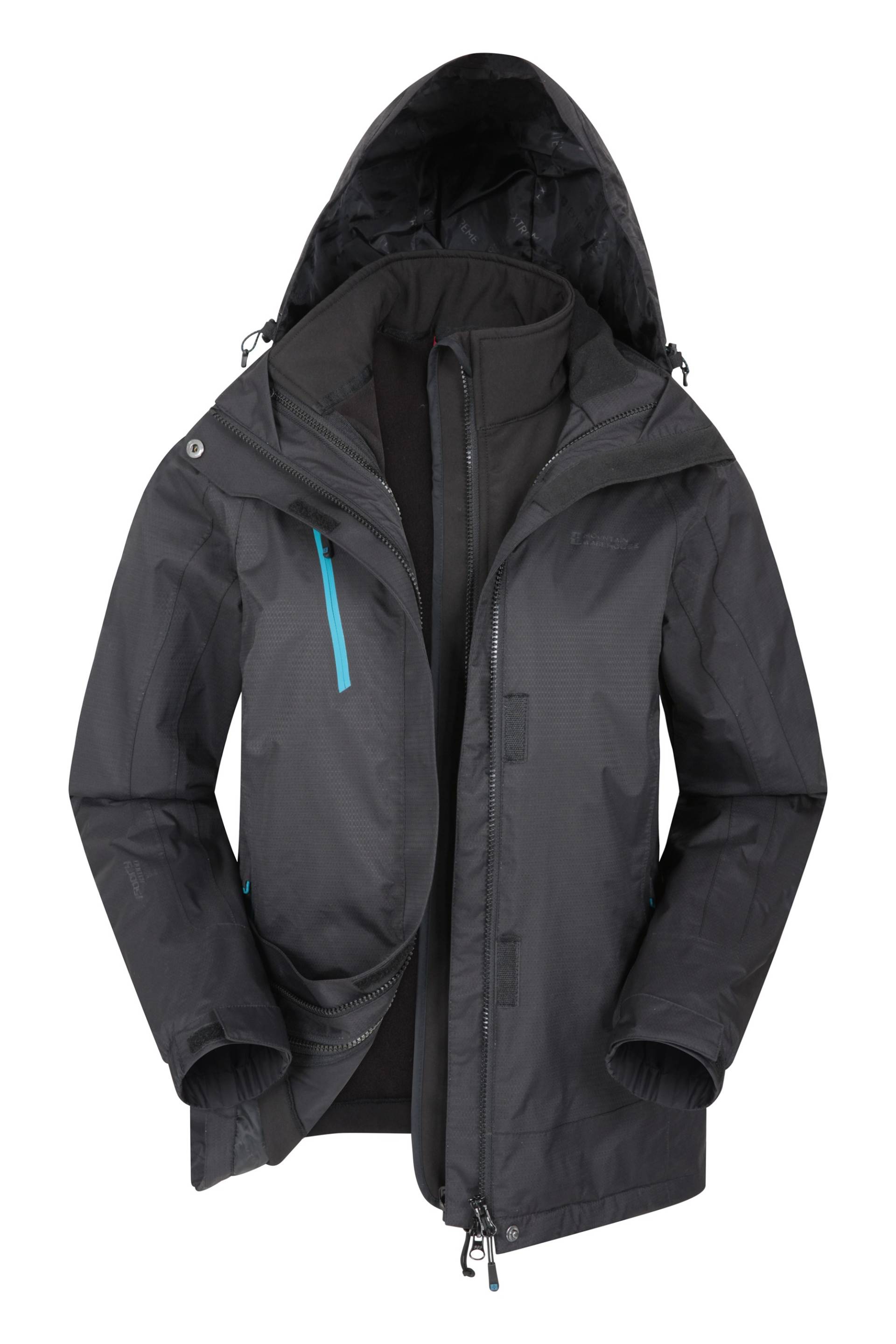 Bracken Extreme 3 in 1 Wasserdichte Damenjacke - Schwarz von Mountain Warehouse