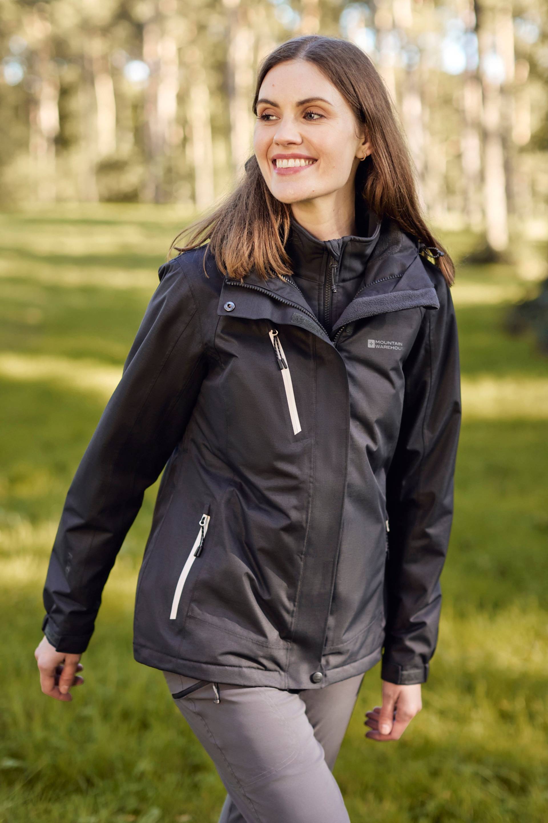 Bracken Melange Extreme 3-in-1 Damenjacke - Schwarz von Mountain Warehouse