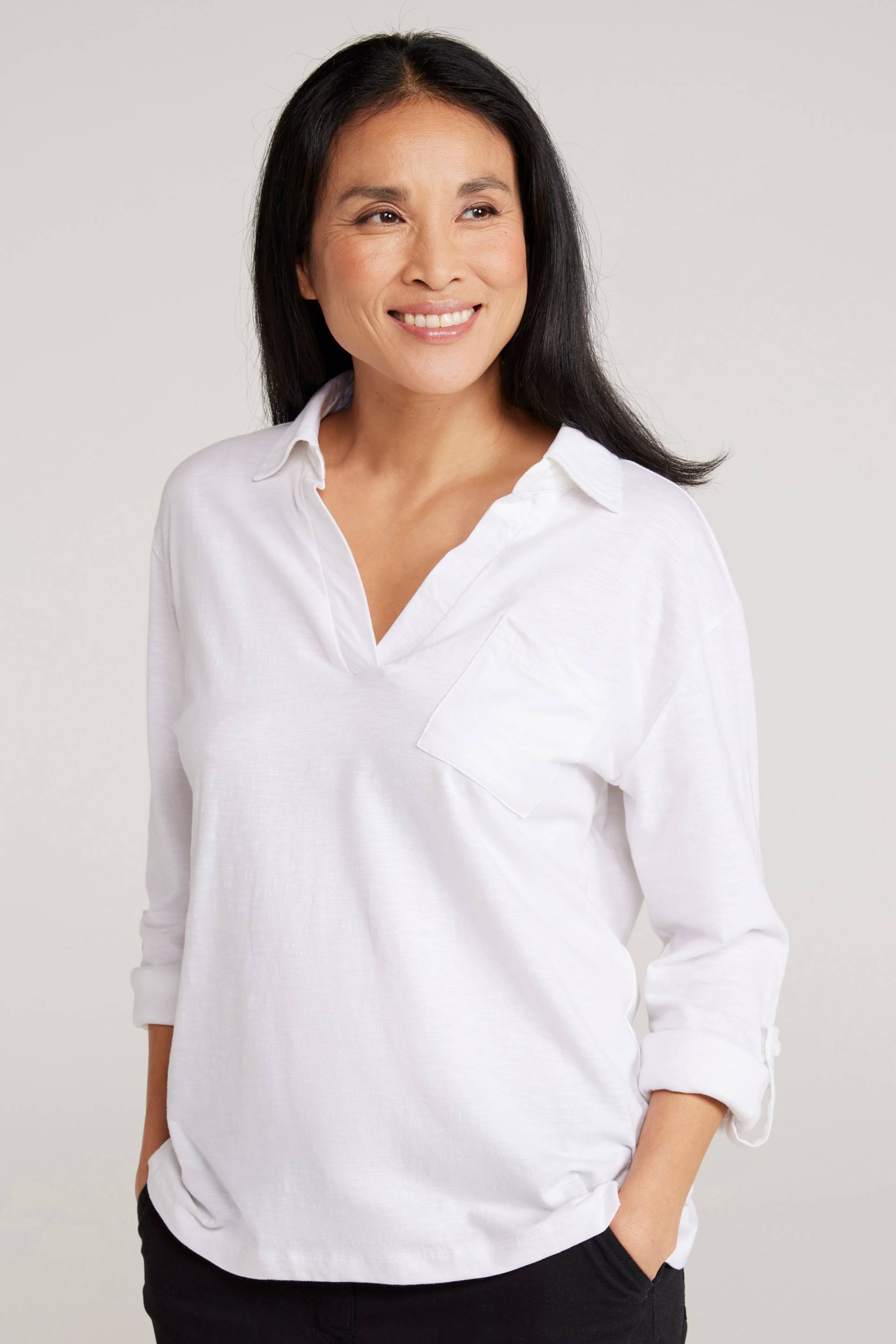 Brae Damenpolo mit Bequemer Passform - Weiss von Mountain Warehouse