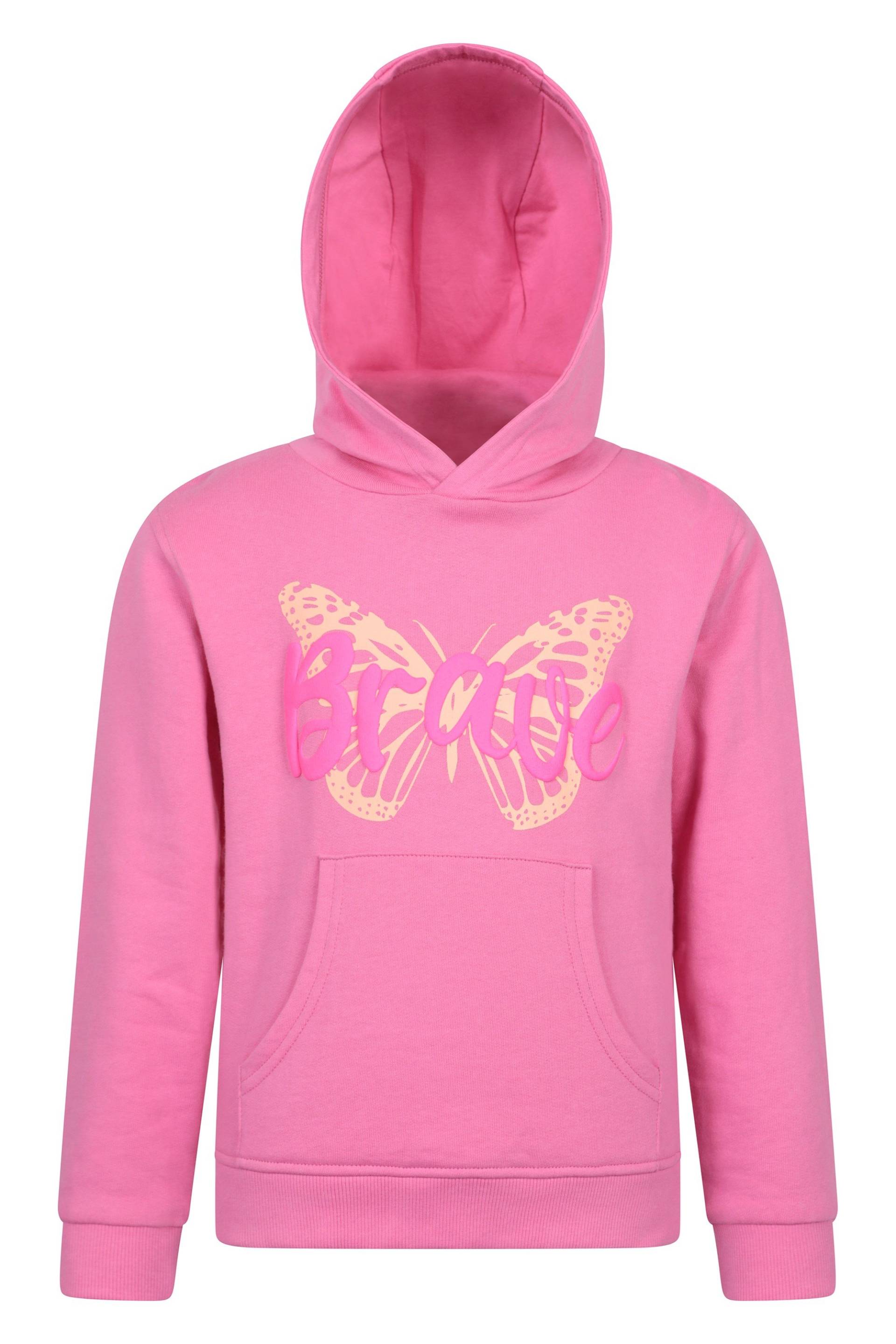 Brave Butterfly Kapuzenpullover für Kinder - Intensiv Pink Brave Butterfly Kapuzenpullover für Kinder - Intensiv Pink von Mountain Warehouse