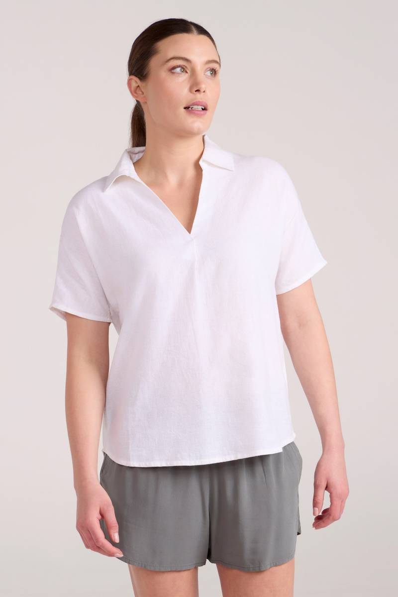 Breeze II Damen Leinenbluse - Weiss von Mountain Warehouse