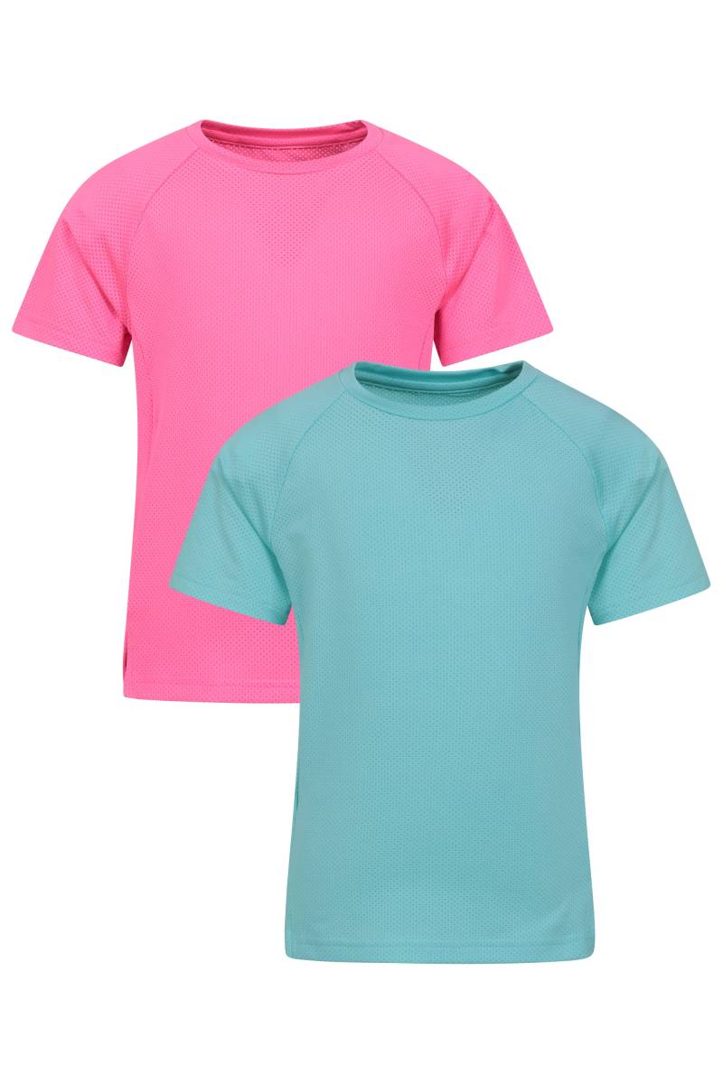 Butterfly Mesh T-Shirt für Kinder, 2er-Pack - Mix von Mountain Warehouse