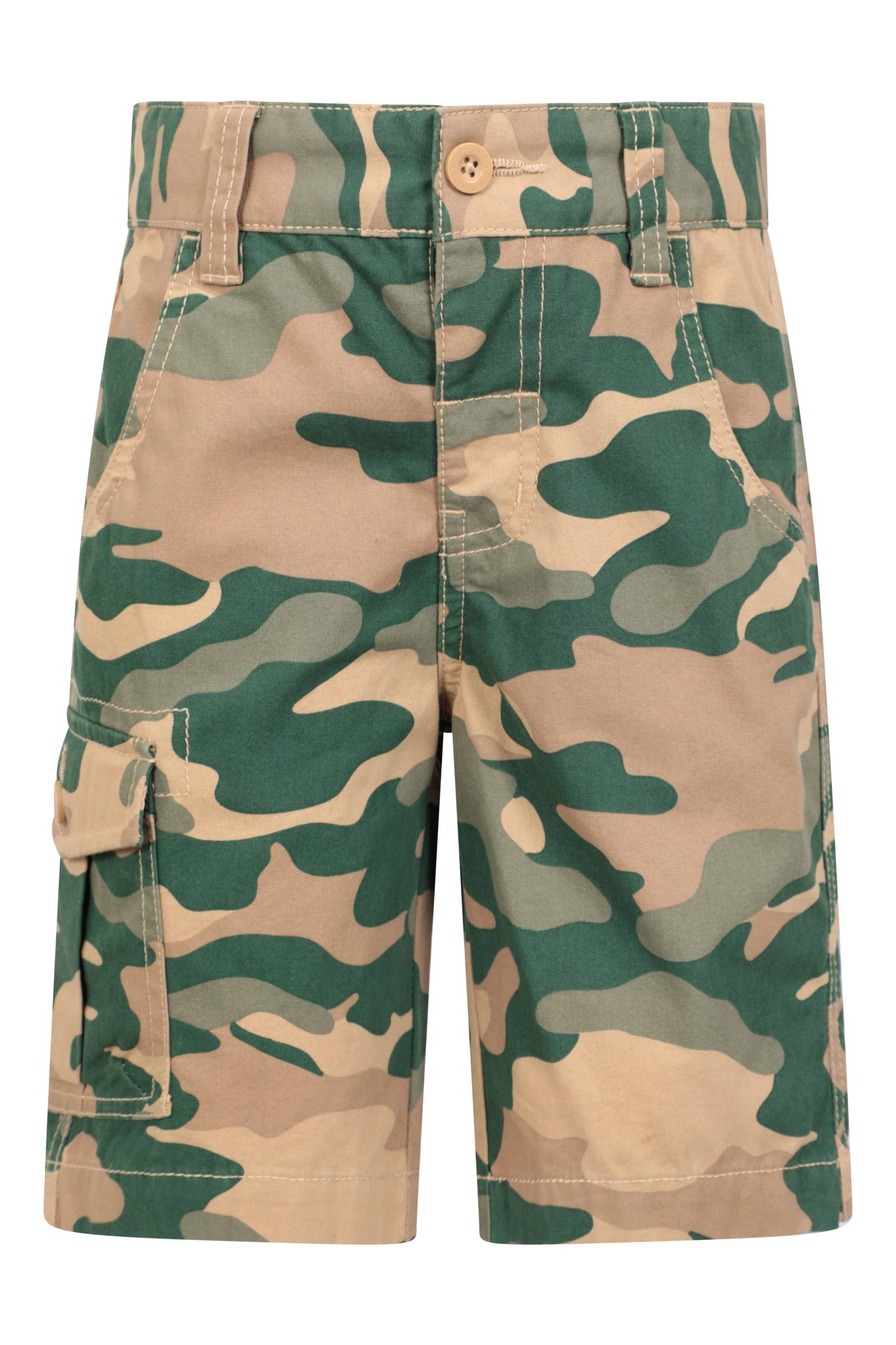 Camouflage Kinder Cargo-Shorts - Beige von Mountain Warehouse