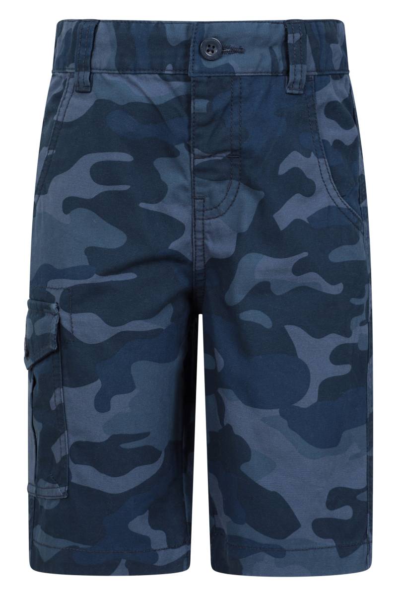 Camouflage Kinder Cargo-Shorts - Marineblau von Mountain Warehouse