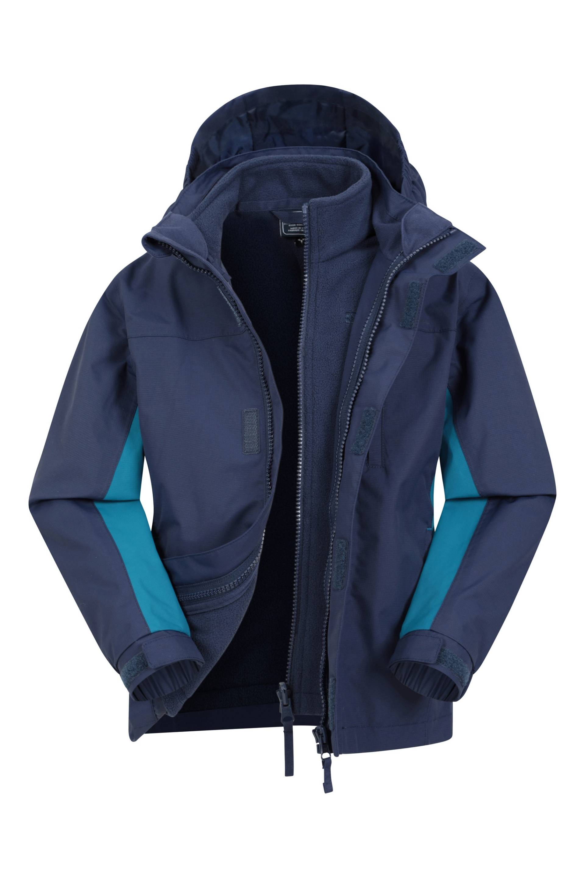 Cannonball Wasserdichte 3 in 1 Kinderjacke - Blau von Mountain Warehouse