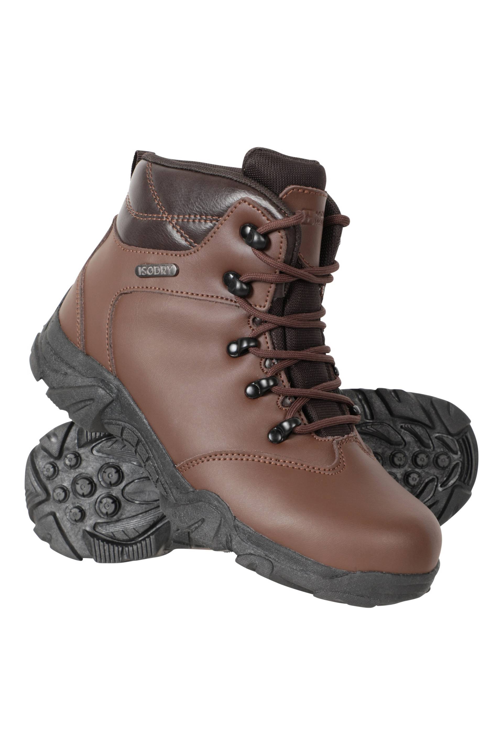 Canyon Wasserdichte Kinder Leder Trekking-Stiefel - Braun von Mountain Warehouse