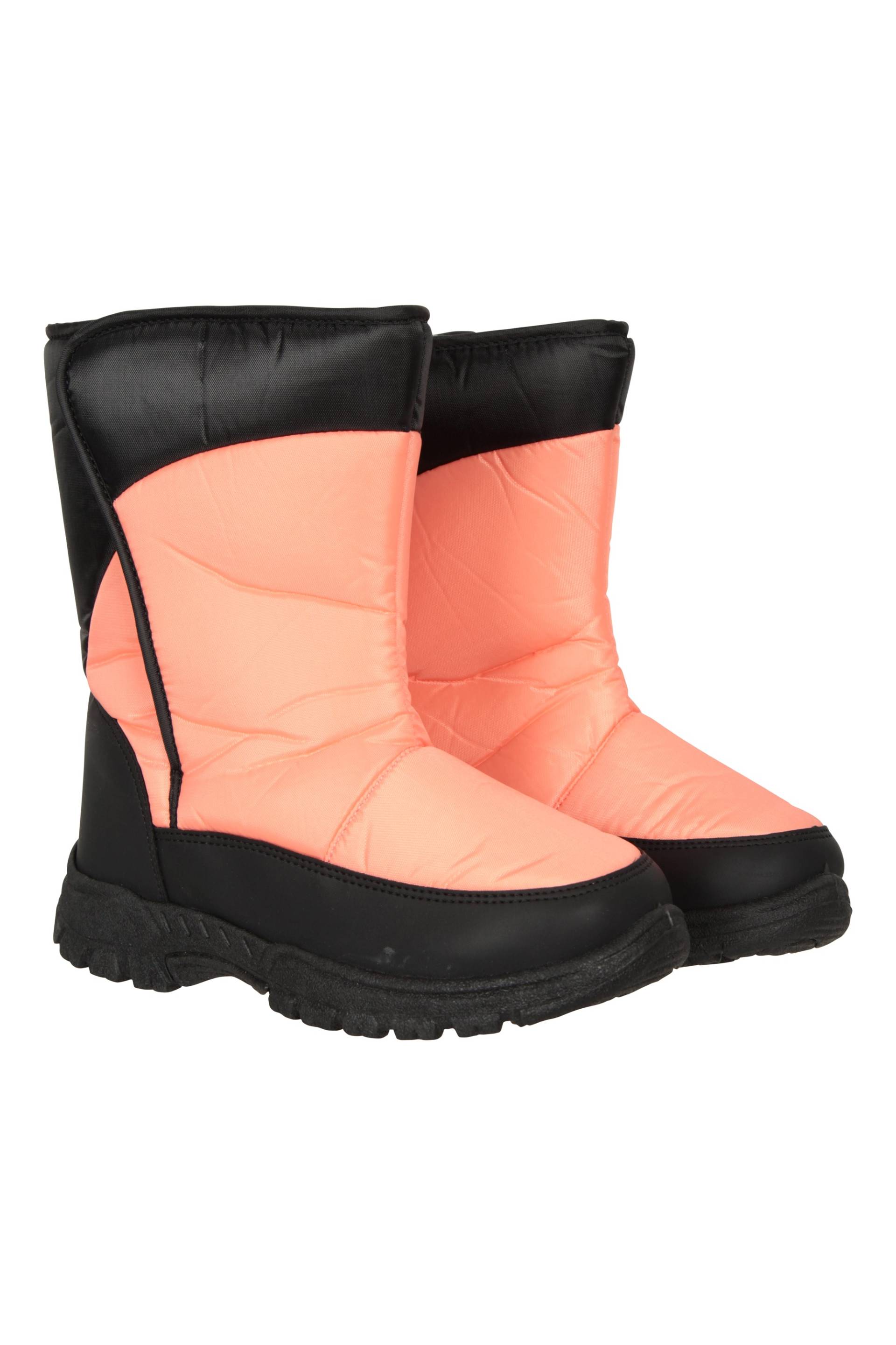 Caribou Gestreifte Kinder-Schneestiefel - Pink von Mountain Warehouse