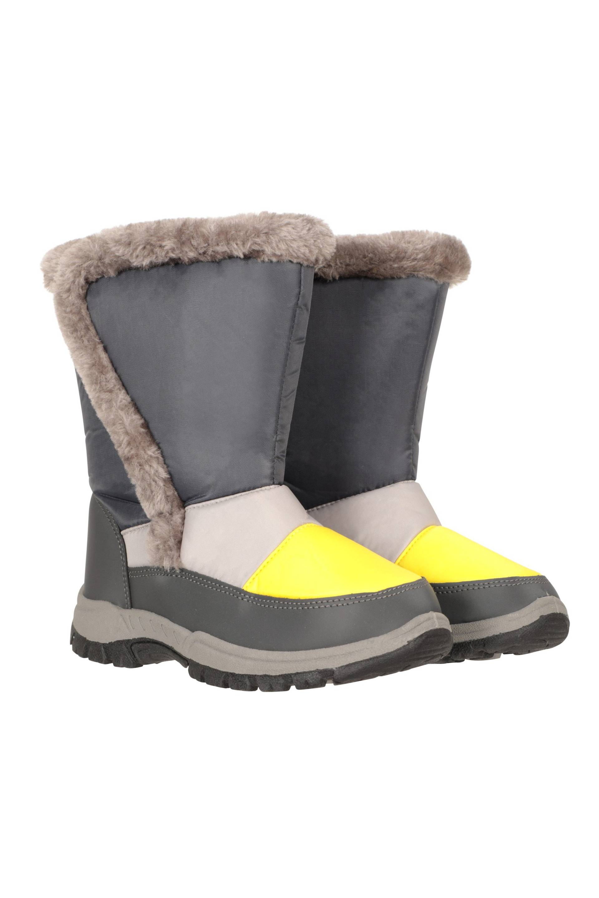 Caribou Kinder-Schneestiefel mit Kunstfell - Gelb von Mountain Warehouse