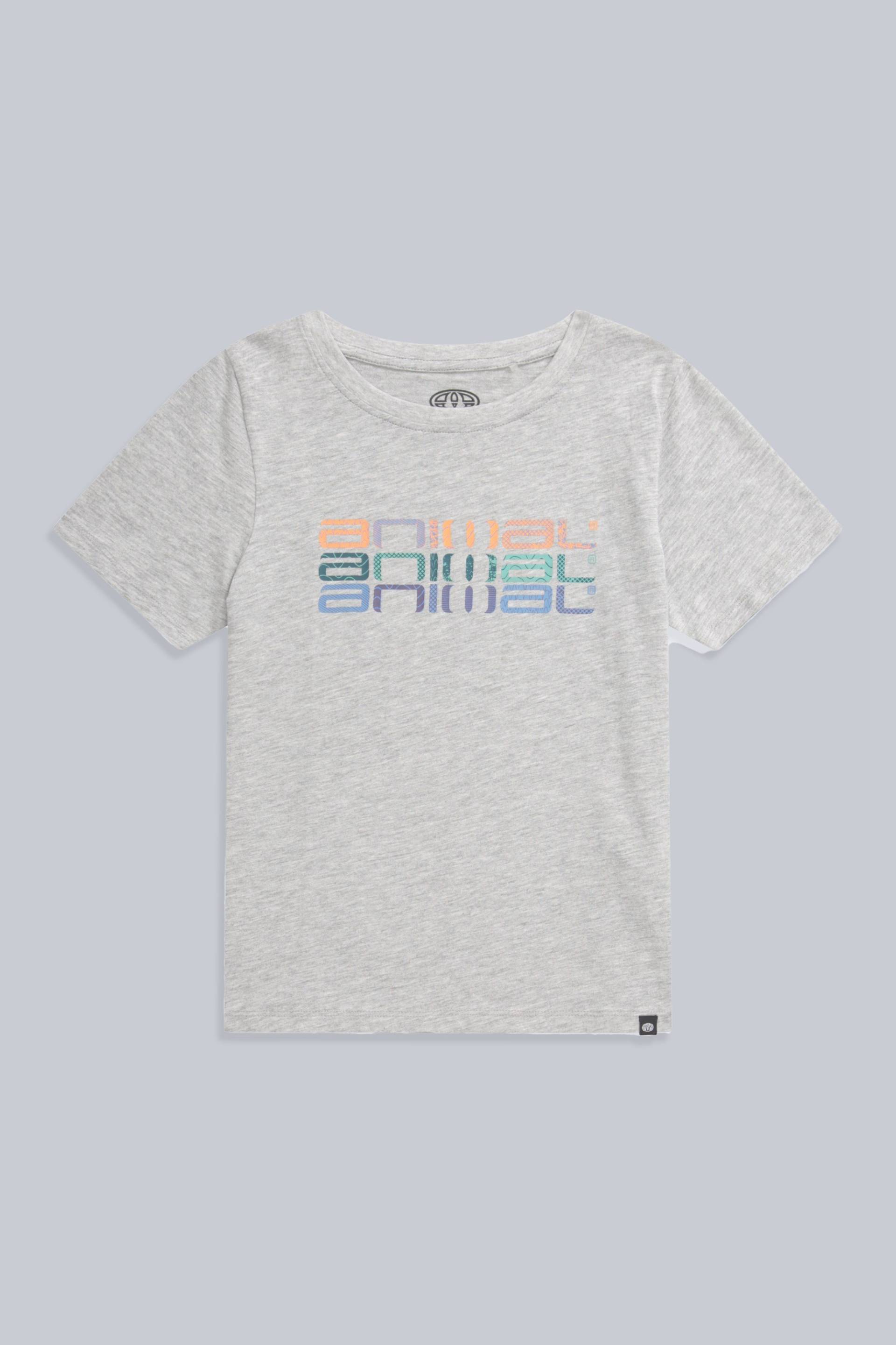 Charley Bio-Baumwoll Kinder T-Shirt mit Logo - Grau von Animal