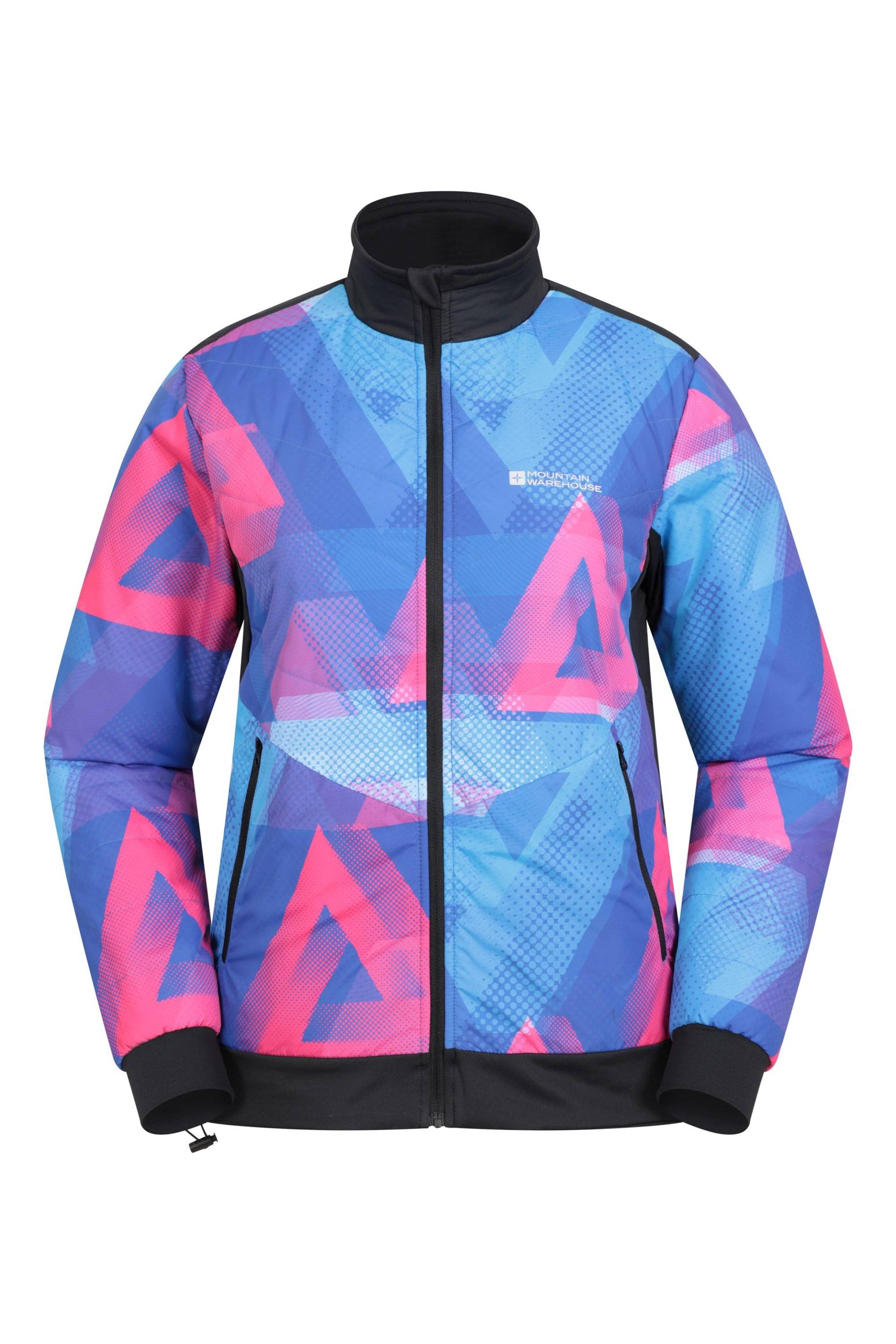 Chaser Gemusterte Damen Radfahr-Steppjacke - Pink von Mountain Warehouse