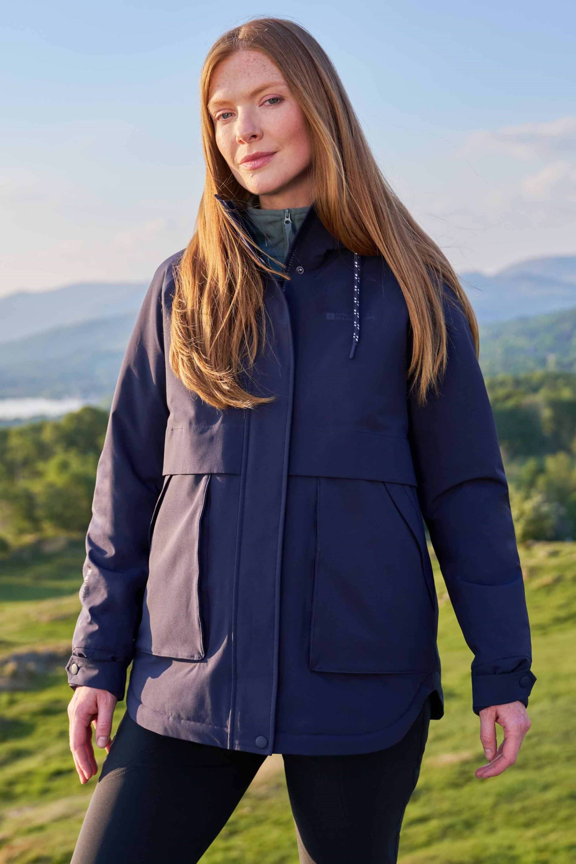 Chestnut Wasserdichte Damen Steppjacke - Marineblau von Mountain Warehouse