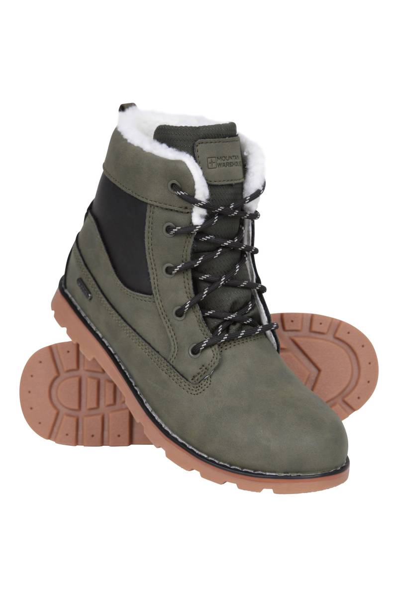 Chestnut Wasserdichte Borggefütterte Kinder Freizeitstiefel - Khaki von Mountain Warehouse
