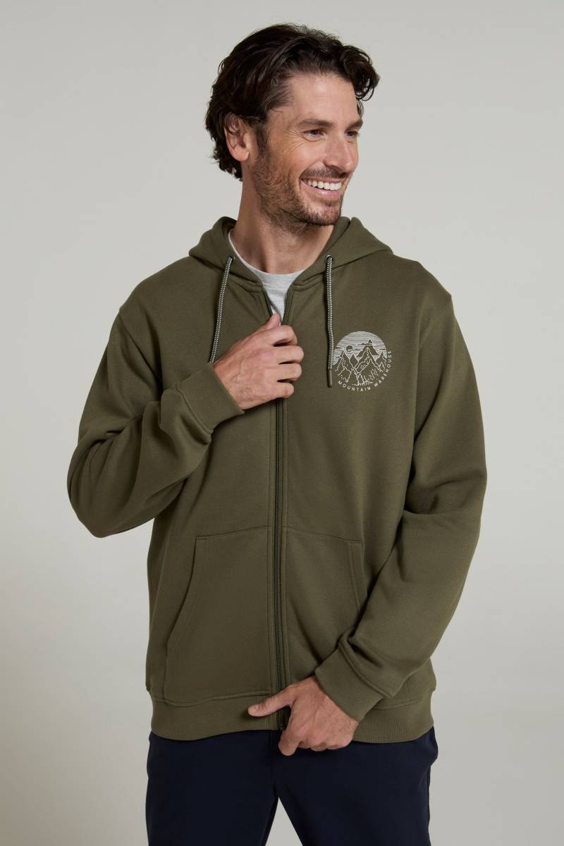 Circle Mountain Herren Kapuzenpullover mit Reißverschluss - Khaki von Mountain Warehouse