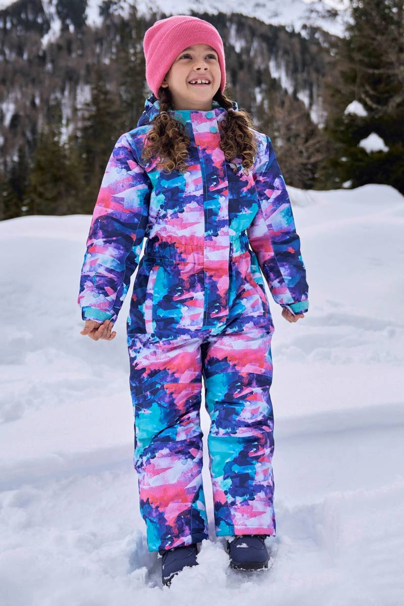 Cloud Gemusterter Kinder-Schneeanzug - Hell-Lila von Mountain Warehouse