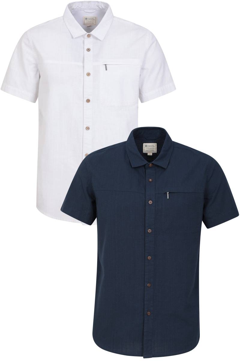 Coconut Texturiertes Herren Kurzarm-Hemd - 2er Pack - Dark Blau Coconut Texturiertes Herren Kurzarm-Hemd - 2er Pack - Dark Blau von Mountain Warehouse