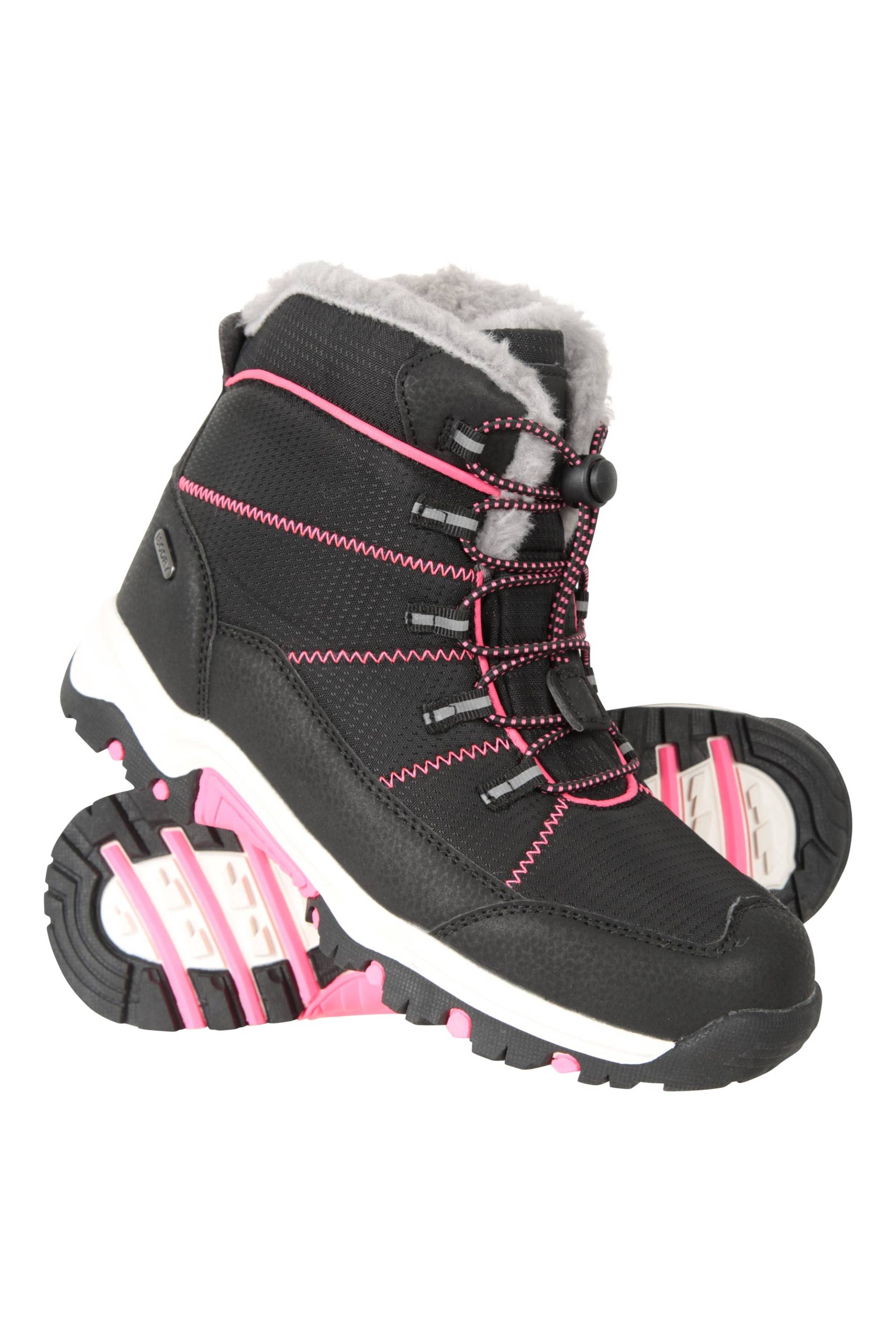 Comet Wasserdichte Kinder Schneestiefel - Schwarz von Mountain Warehouse