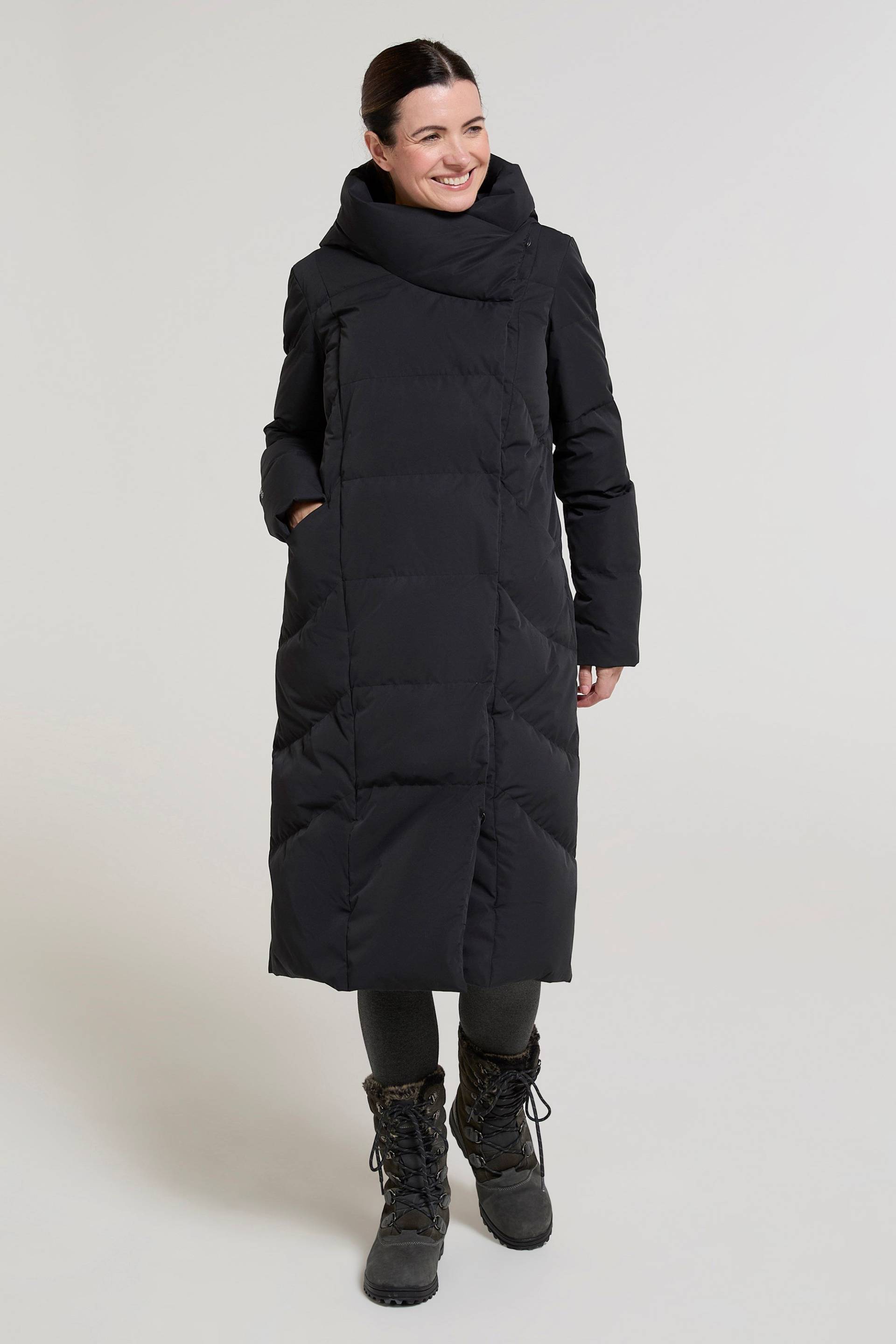 Cosy Wrap Extreme Lange Damen Daunenjacke - Schwarz von Mountain Warehouse