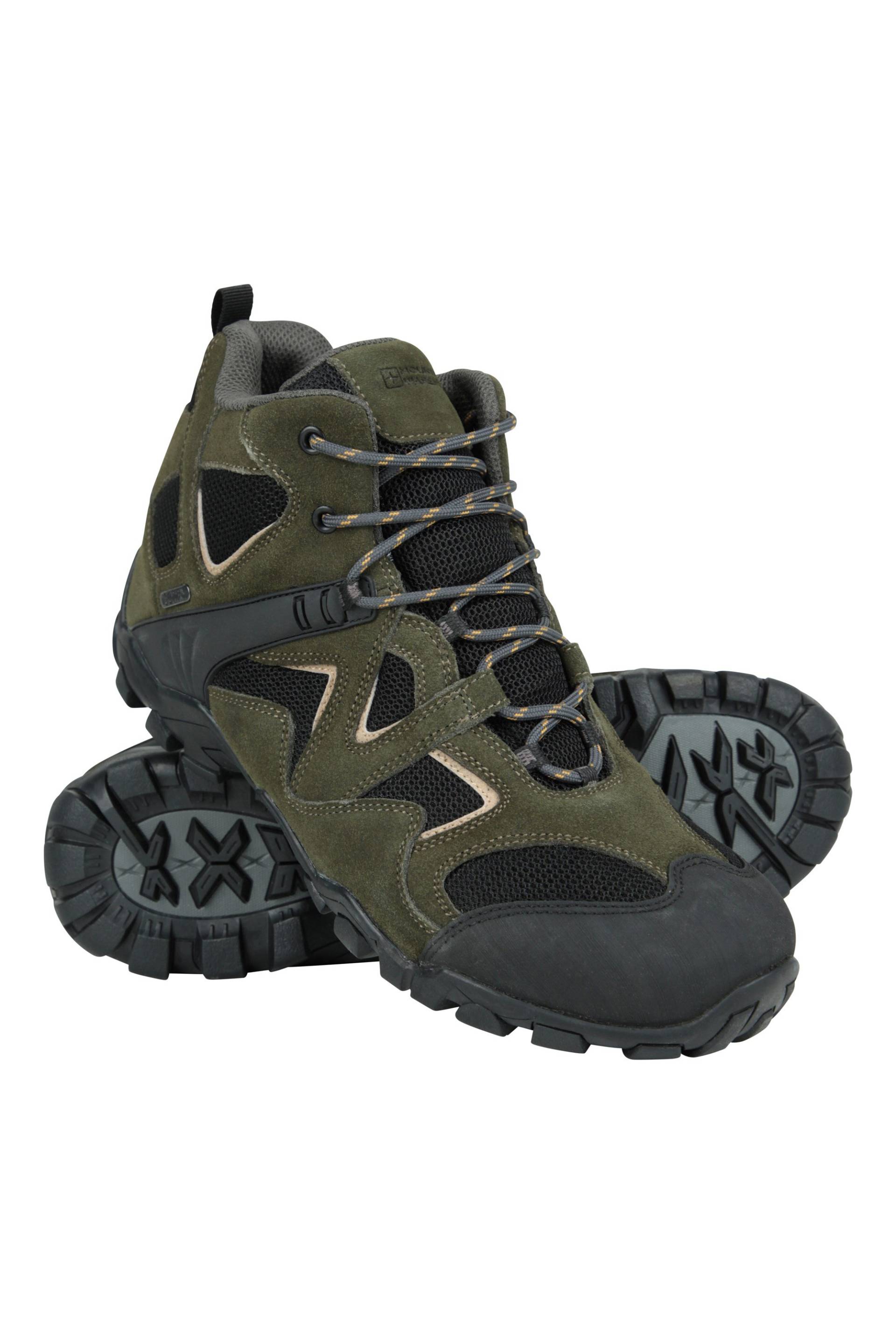 Curlew Wasserdichte Herren Wanderstiefel mit Niedrigprofil - Khaki von Mountain Warehouse