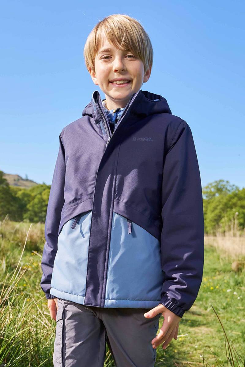 Cyclone Kids Wasserdichte wattierte Jacke - Marineblau von Mountain Warehouse