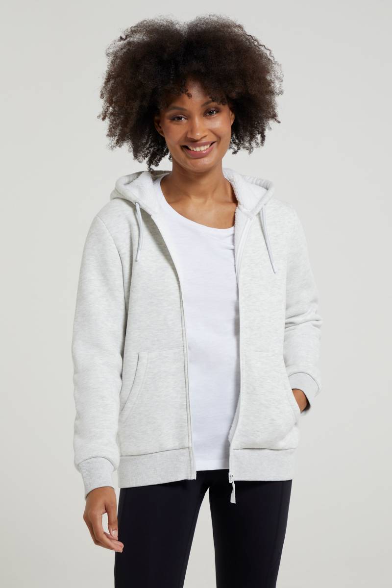 Dalton Damen Kapuzenpullover mit Sherpa-Futter - Grau von Mountain Warehouse