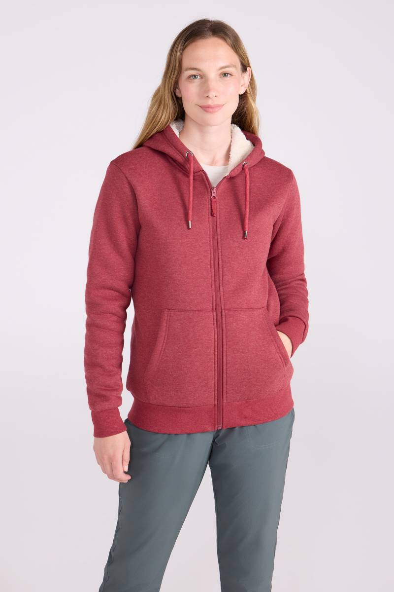 Dalton Damen Kapuzenpullover mit Sherpa-Futter - Orange von Mountain Warehouse