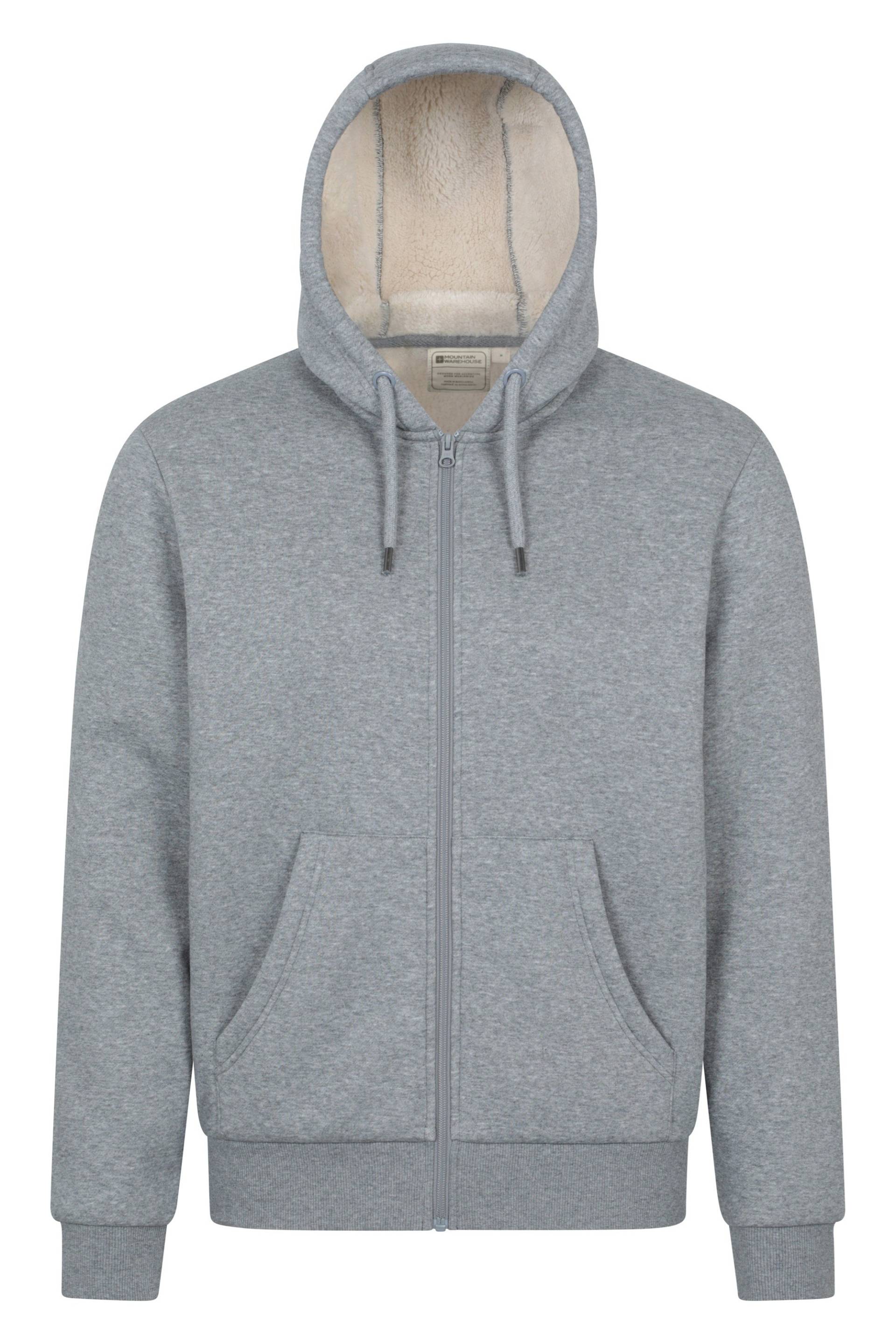 Dalton gefütterter Borg Kapuzenpullover für Herren - Grau von Mountain Warehouse