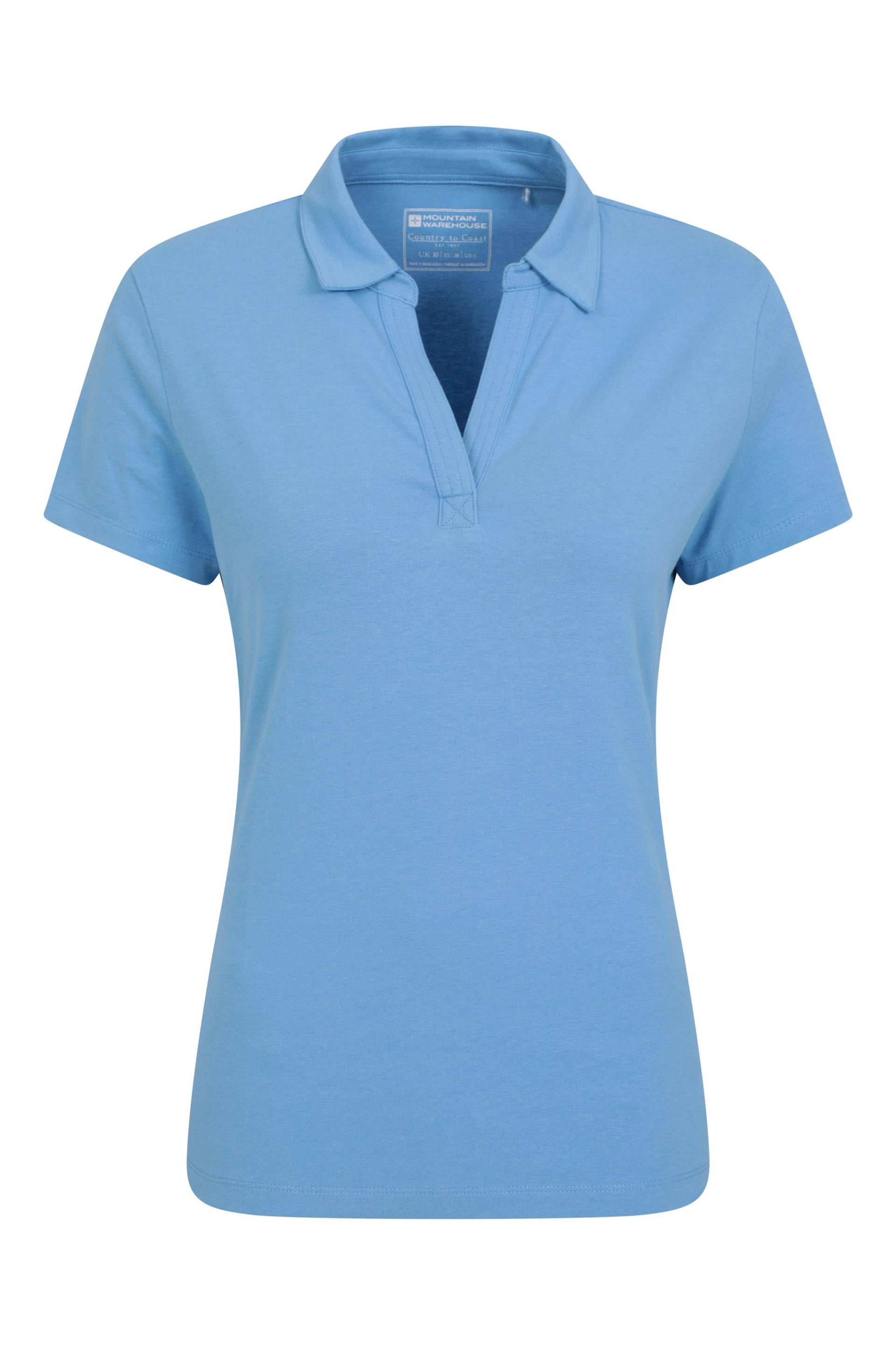 Damen Polo T-Shirt mit UV-Schutz - Blau von Mountain Warehouse