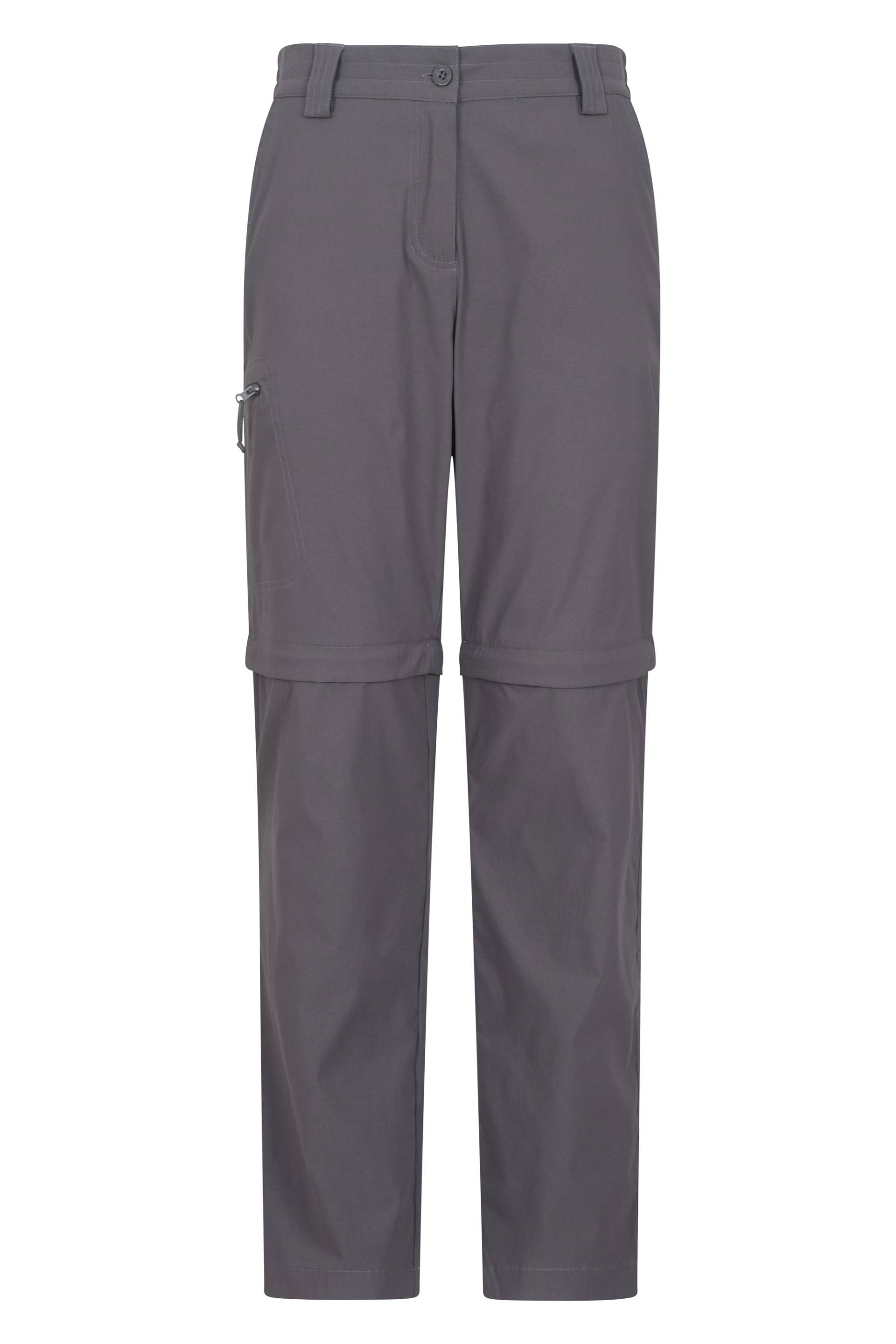 Damen-Stretchwanderhose mit Reißverschlussbeinen - Grau von Mountain Warehouse