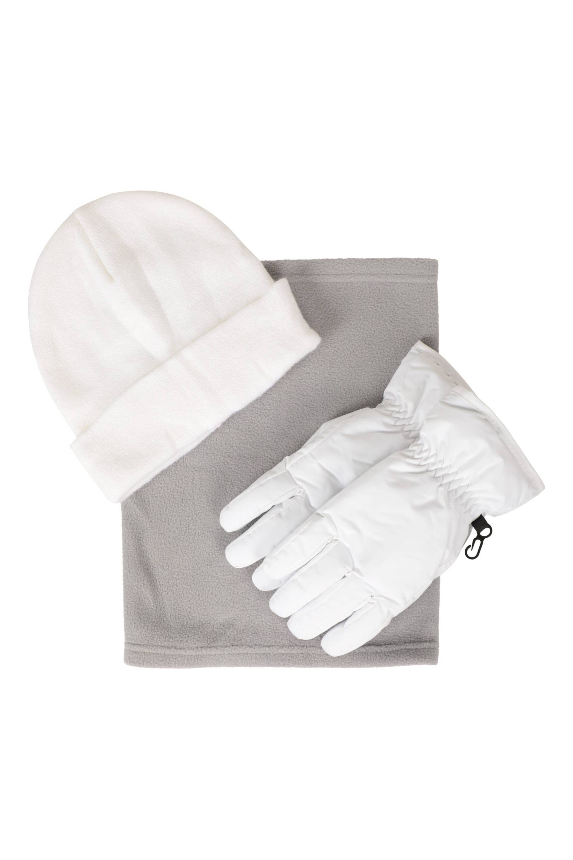 Damen Winter-Accessoires-Set - Grauweiß von Mountain Warehouse