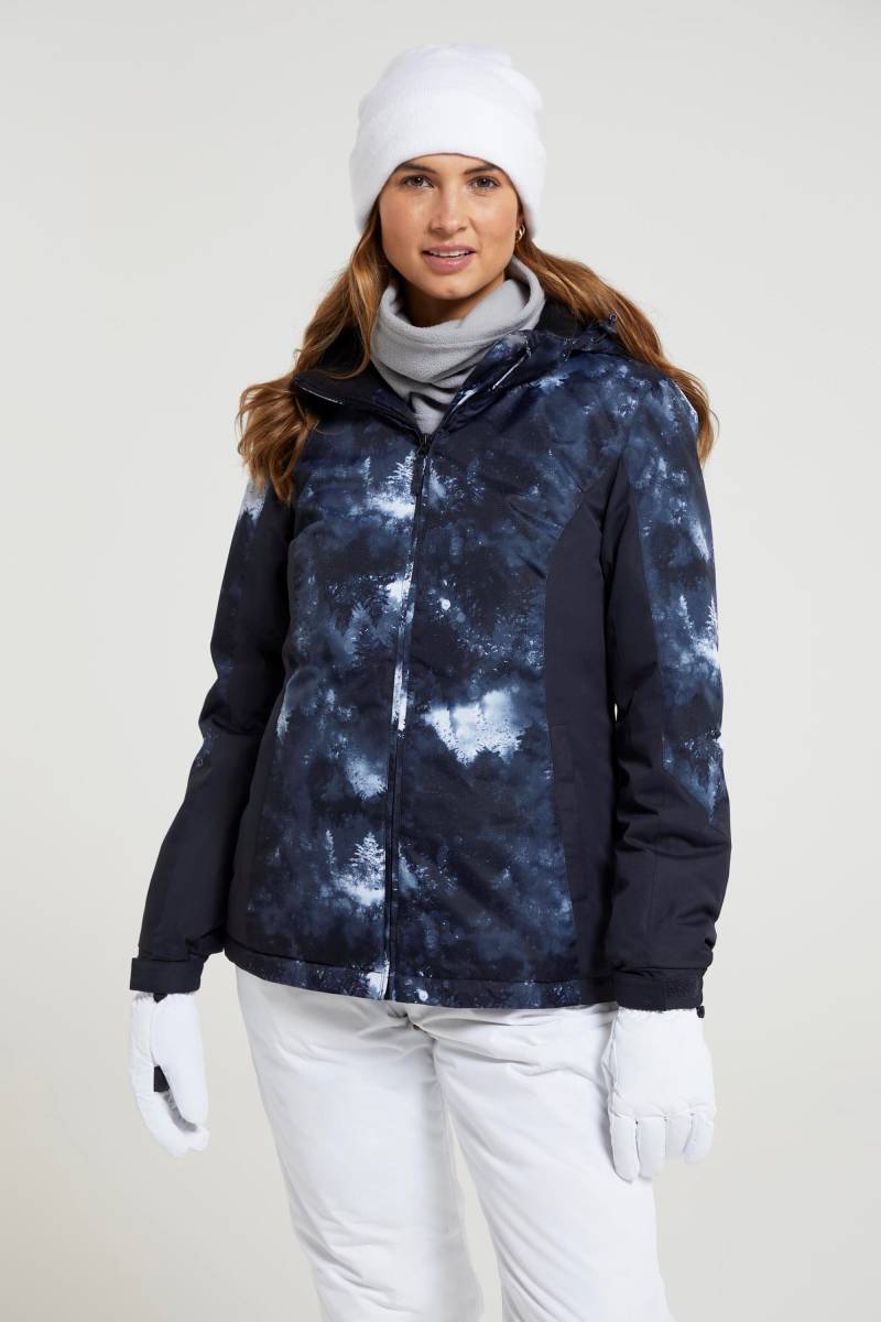 Dawn II Gemusterte Damen-Skijacke - Schwarz/Weiß von Mountain Warehouse