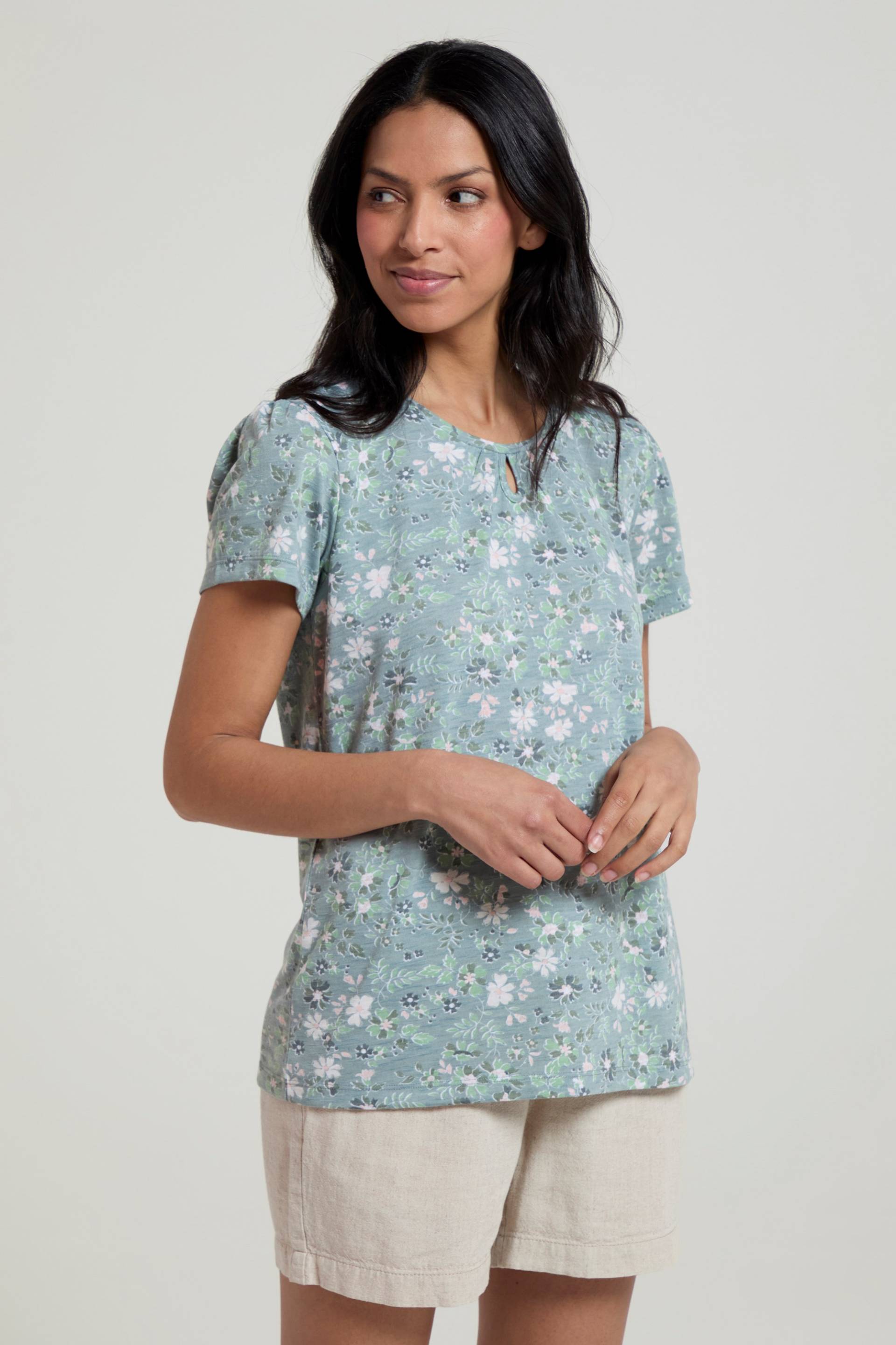 Devon Keyhole Damen T-Shirt - Grün von Mountain Warehouse