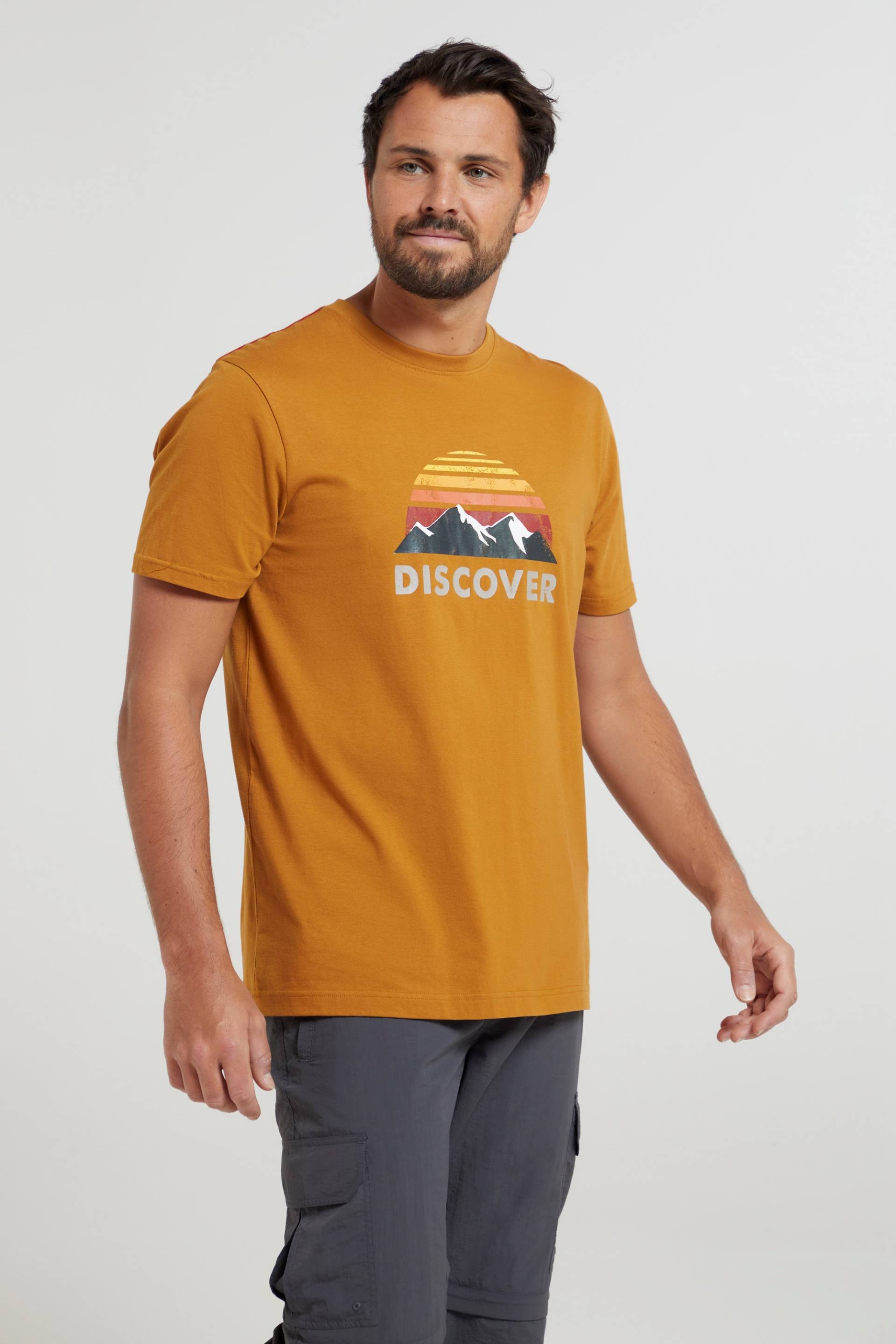 Discover Bio-Baumwoll Herren T-Shirt - Orange von Mountain Warehouse