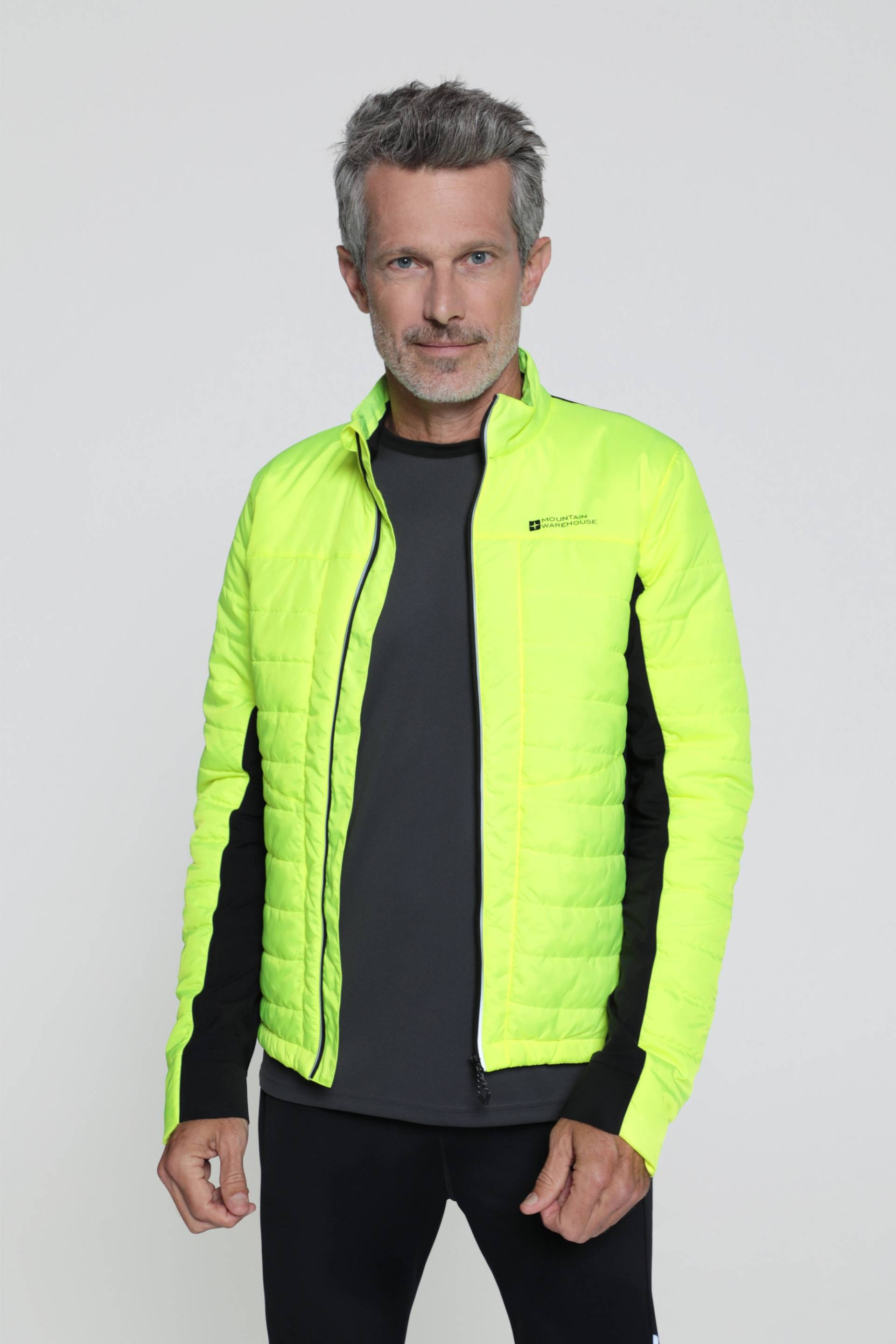 Downhill Thermo-Radsportjacke für Herren - Gelb von Mountain Warehouse