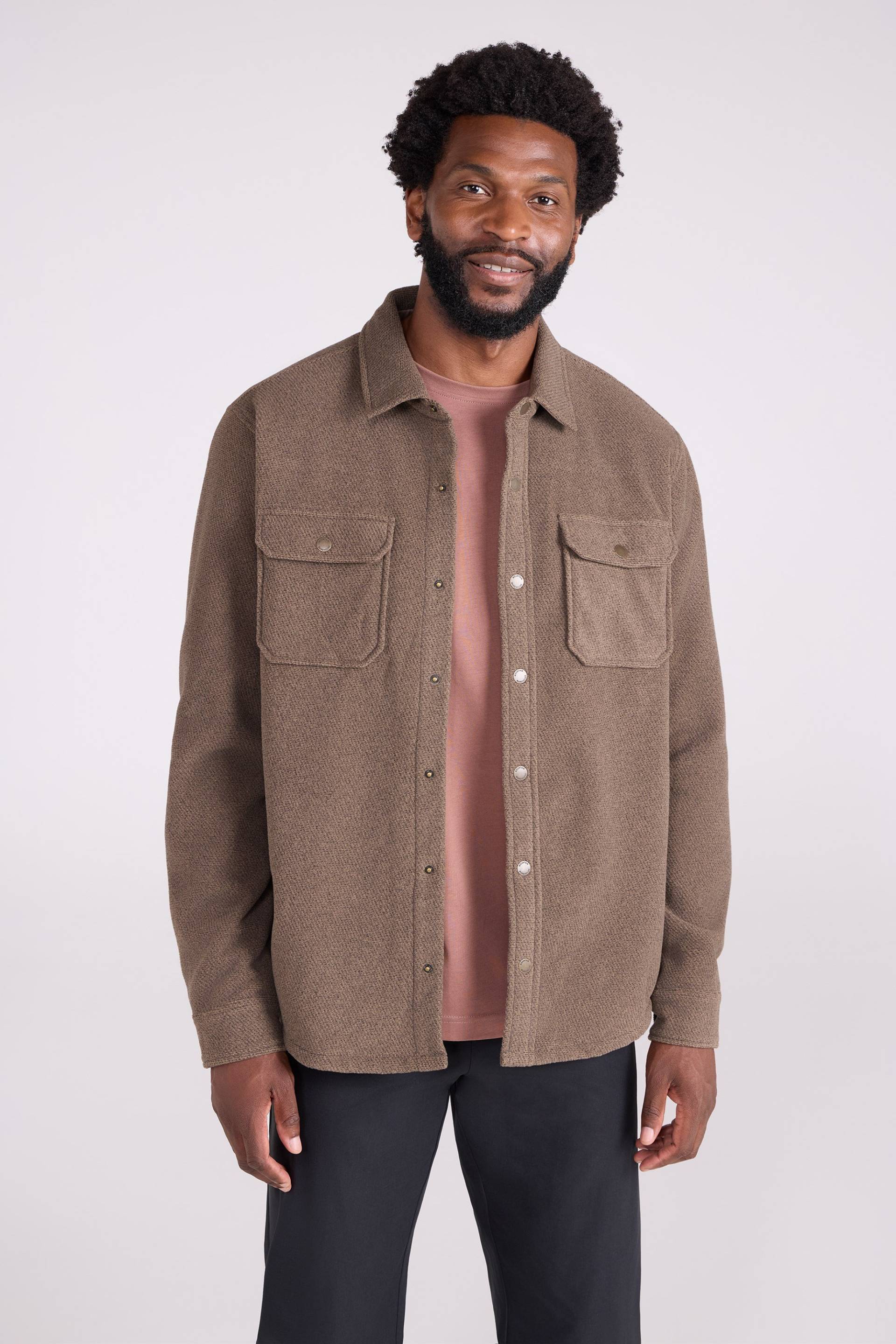 Dresden Twill-Fleece-Hemd für Herren - Braun von Mountain Warehouse