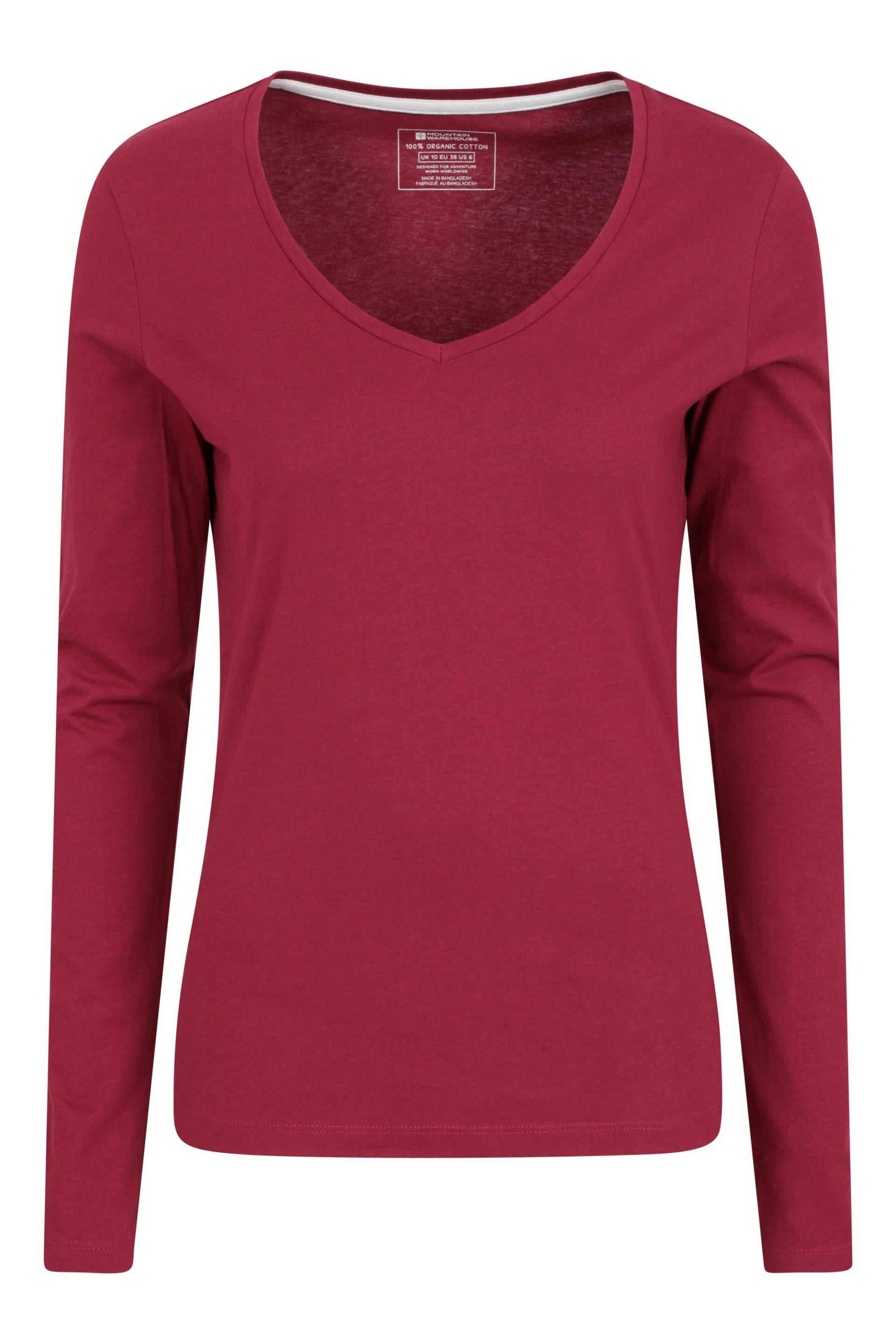 Eden Bio-T-Shirt mit V-Ausschnitt für Damen - Rot von Mountain Warehouse