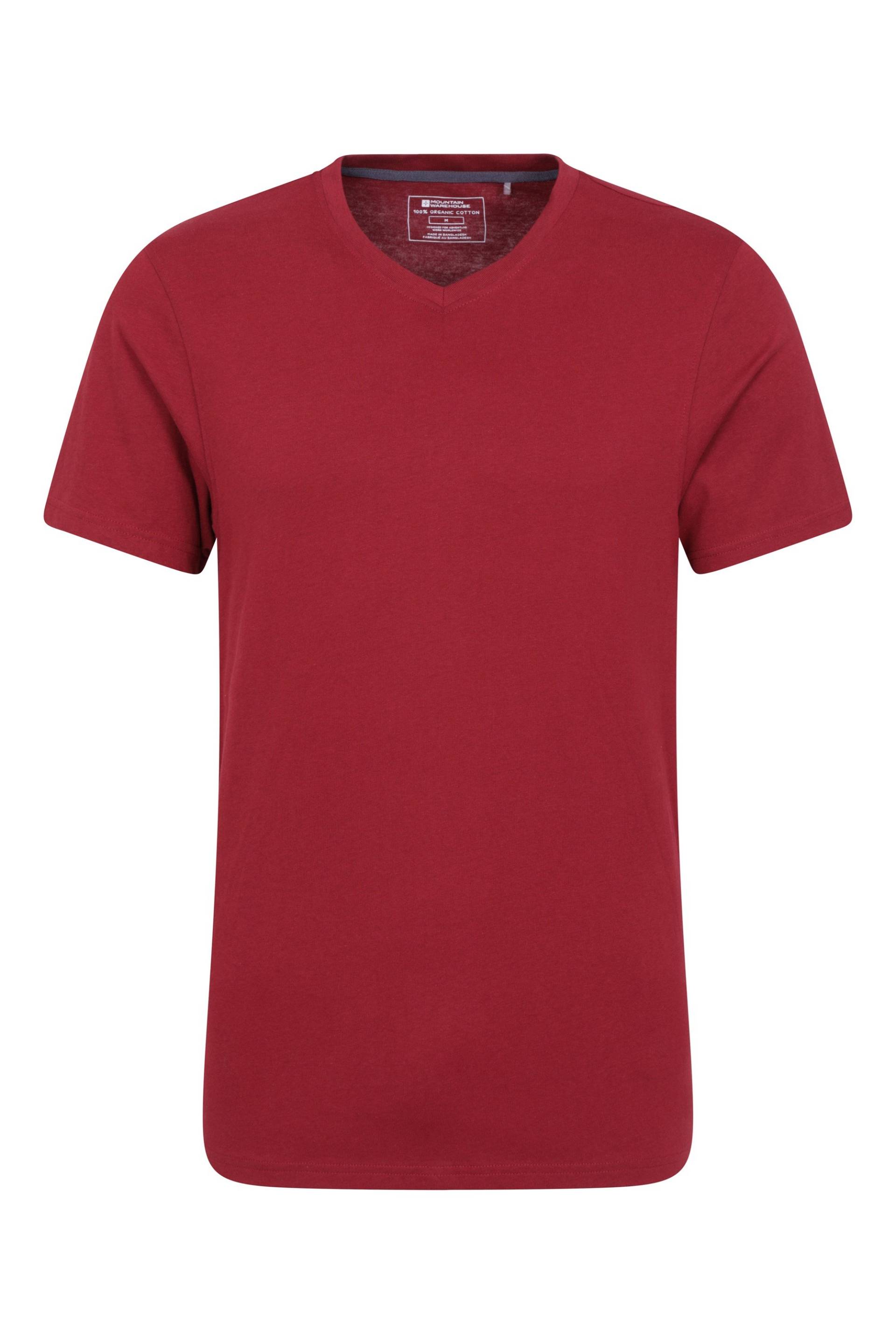 Eden Bio-T-Shirt mit V-Ausschnitt für Herren - Rot von Mountain Warehouse