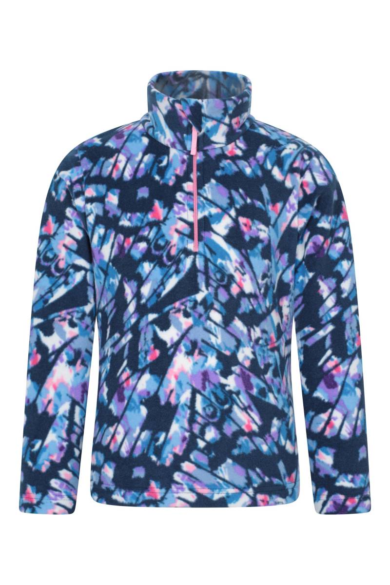 Endeavour Gemustertes Kinder-Fleece mit Reißverschluss - Blau von Mountain Warehouse