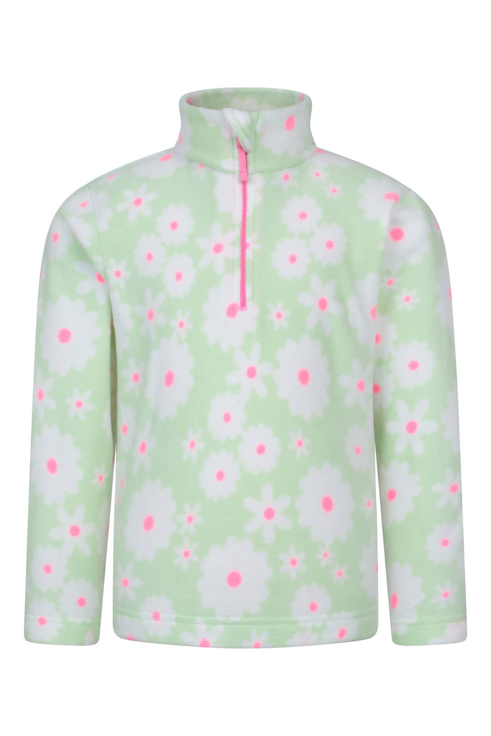 Endeavour Gemustertes Kinder-Fleece mit Reißverschluss - Grün von Mountain Warehouse