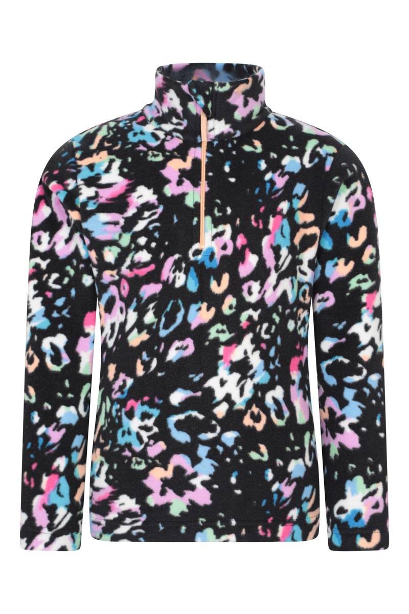 Endeavour Gemustertes Kinder-Fleece mit Reißverschluss - Schwarz von Mountain Warehouse