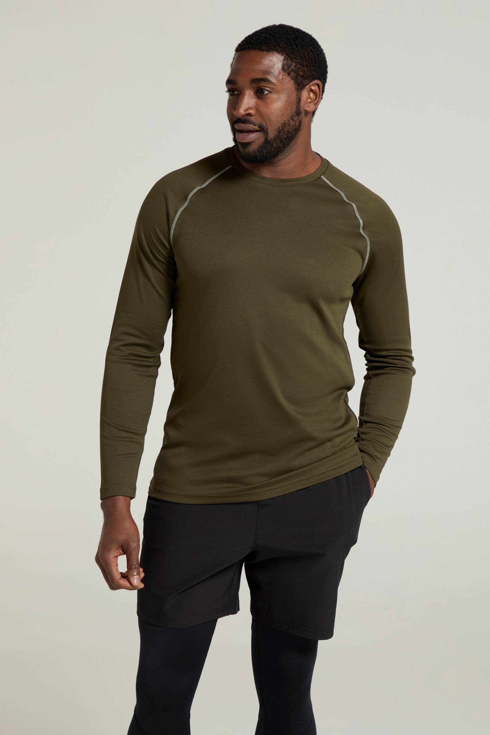 Endurance Herren Langarm-Oberteil - Dunkel-Khaki Endurance Herren Langarm-Oberteil - Dunkel-Khaki von Mountain Warehouse