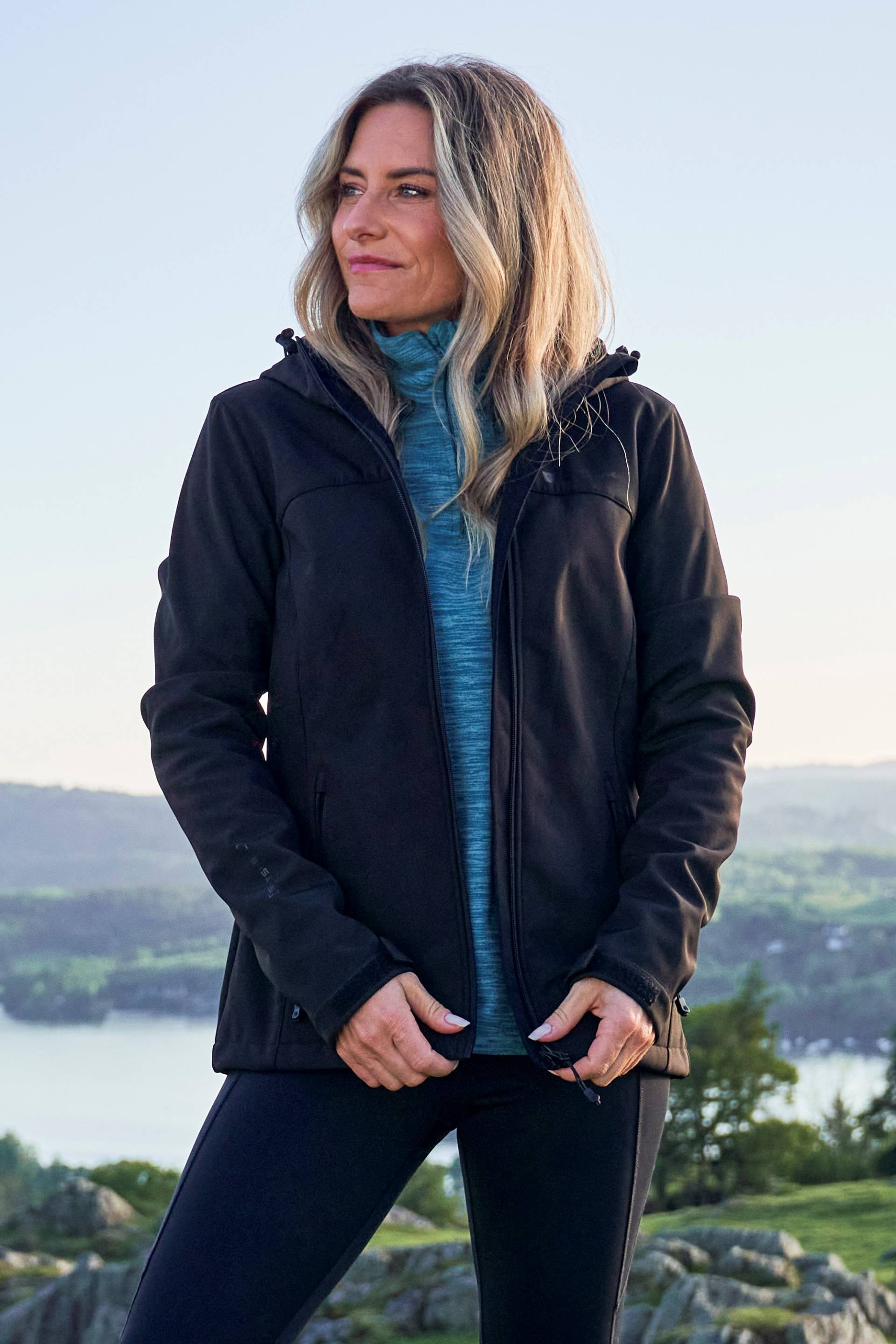 Exodus Bedruckte Softshell-Jacke für Damen - Schwarz von Mountain Warehouse