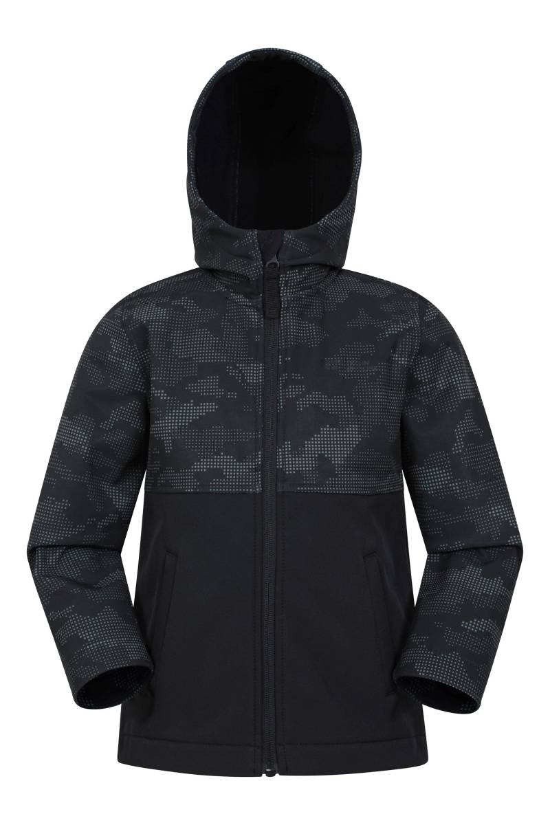 Exodus Camo Kinder Softshell-Jacke - Schwarz von Mountain Warehouse