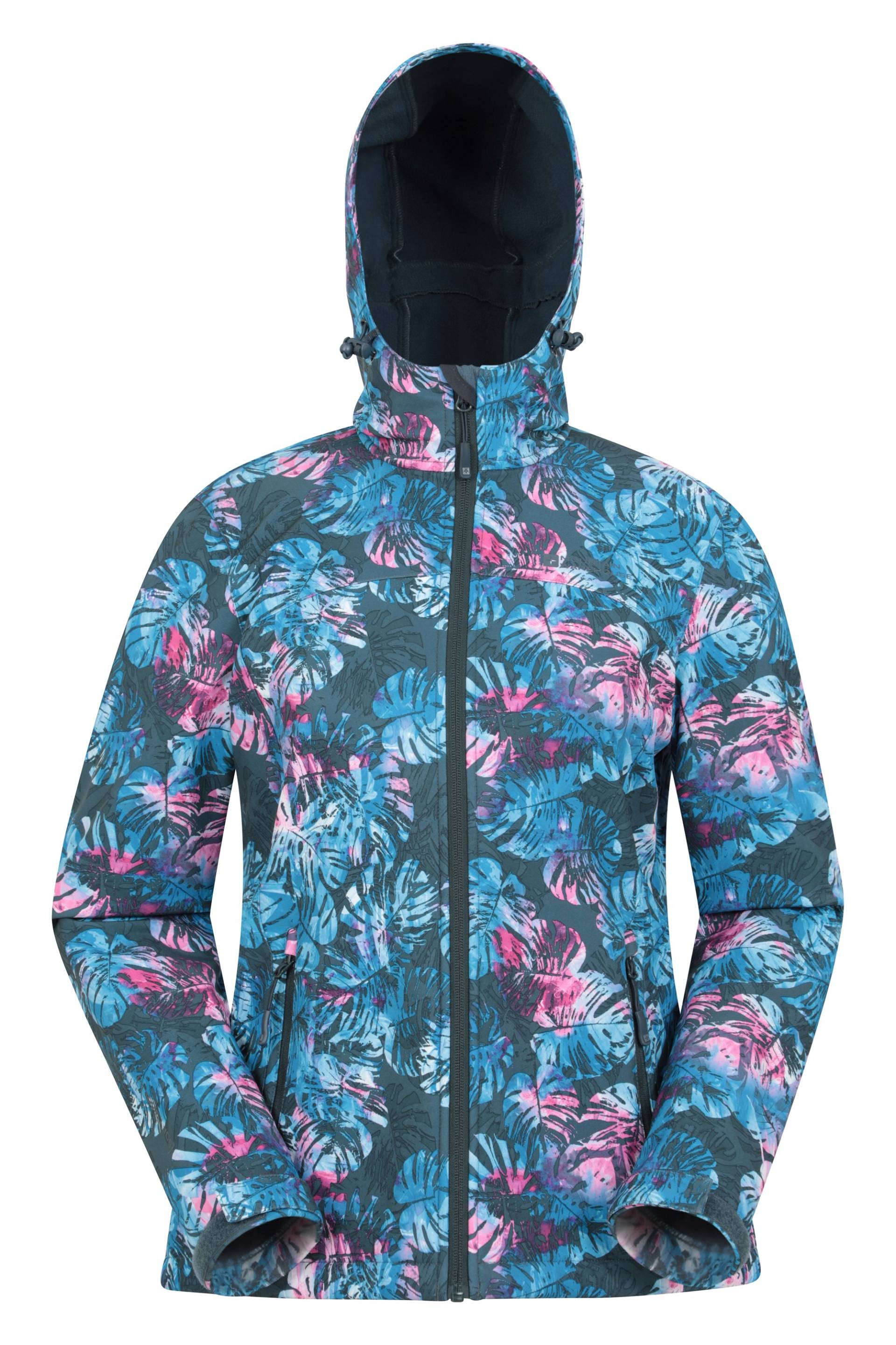 Exodus Gemusterte Damen Softshell-Jacke - Blau von Mountain Warehouse